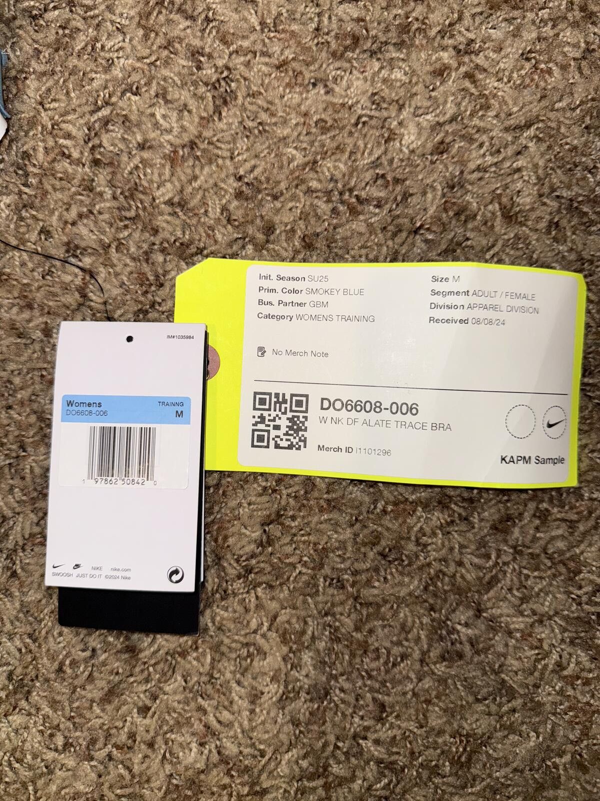 Nike Nike Zenvy Strappy Light- Support Padded Sports Bra Sample Size ONE SIZE - 8 Thumbnail