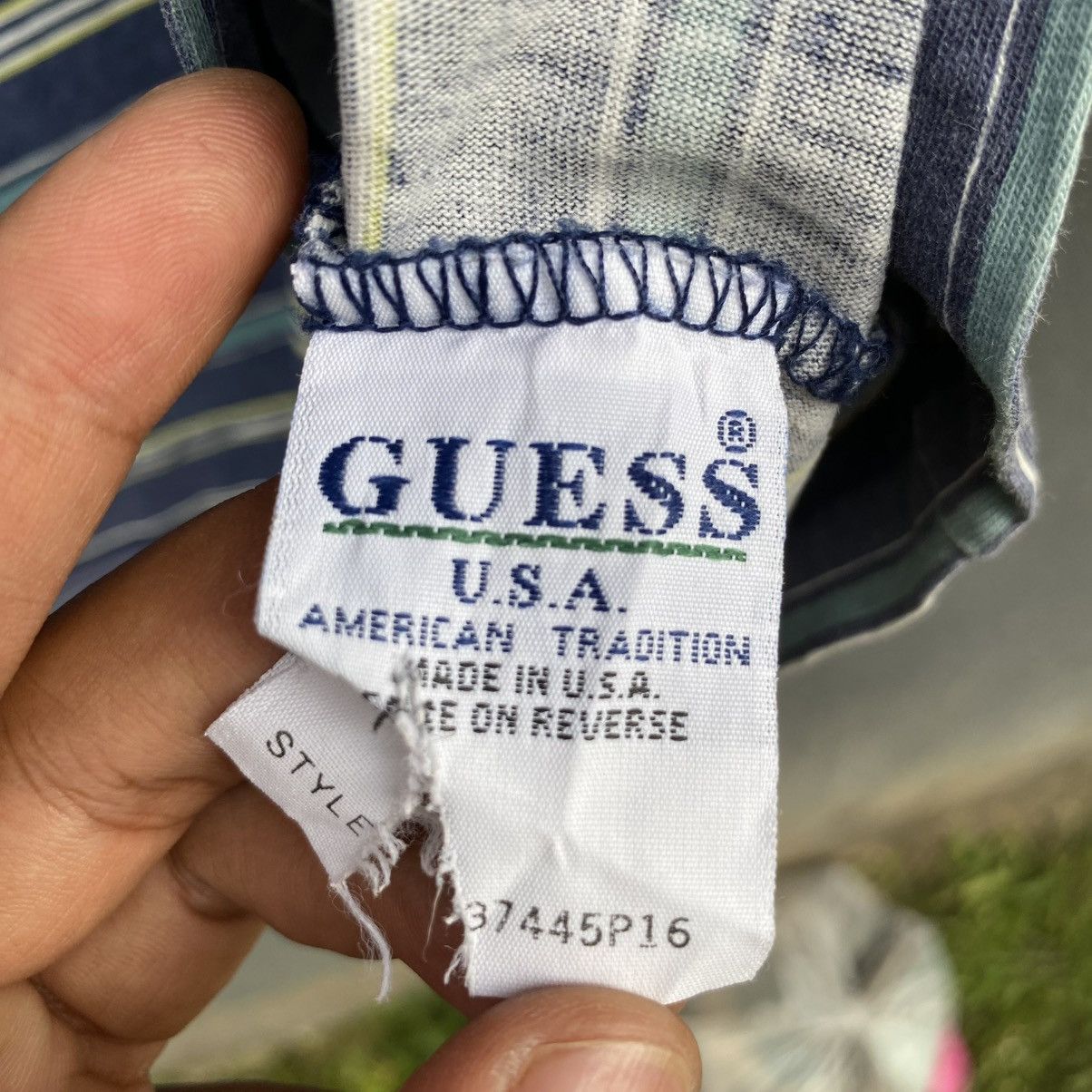A$AP Rocky × Guess Thrashed Faded 90s A$ap Rocky X Guess Stripe Tee Size US M / EU 48-50 / 2 - 7 Thumbnail