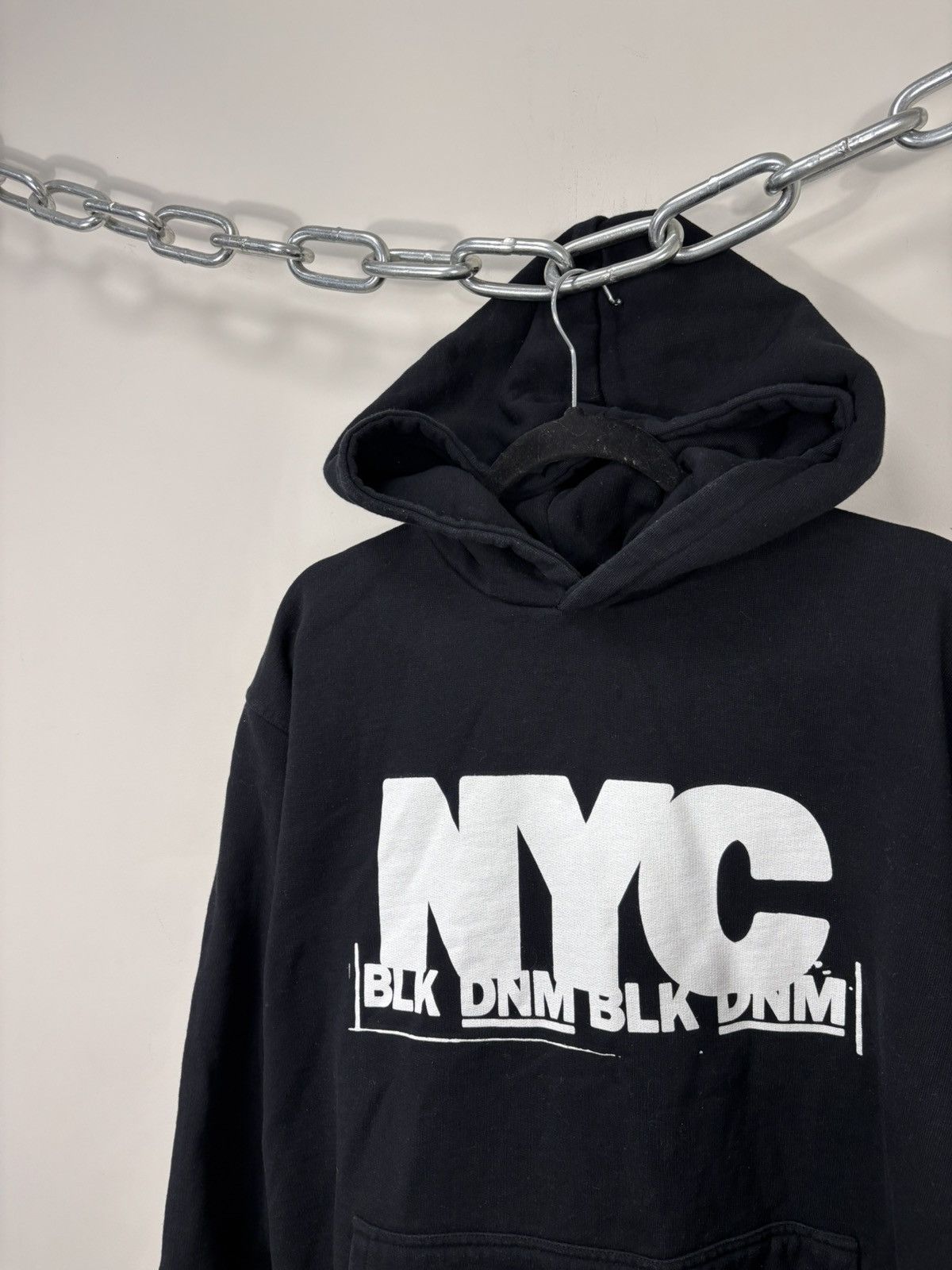 Blk Dnm BLK DNM Men’s Y2K Big NYC Logo Hype Black Hoodie Size US S / EU 44-46 / 1 - 7 Thumbnail