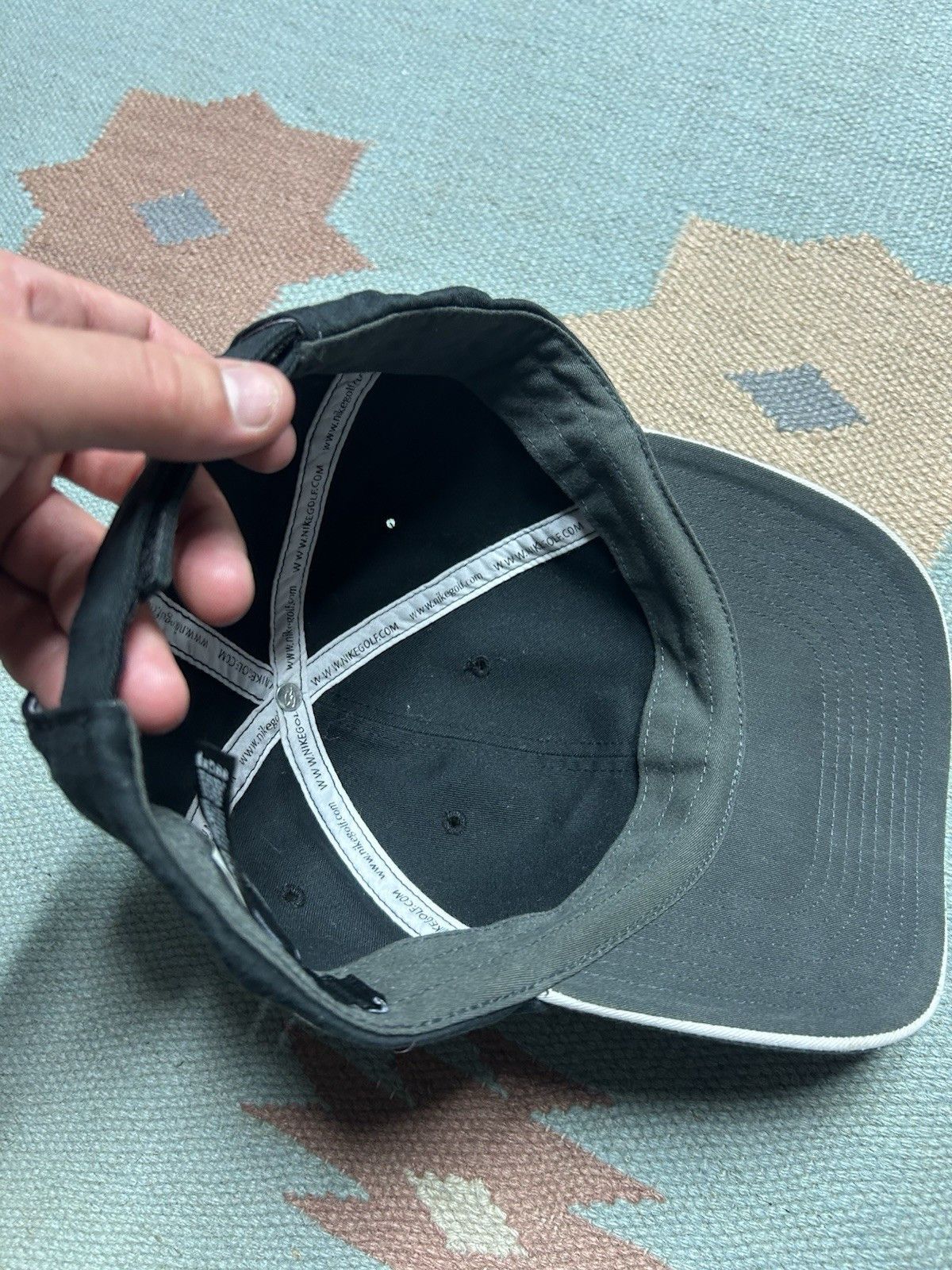Nike Nike golf Strapback hat SQ one tiger woods black swoosh logo Size ONE SIZE - 7 Thumbnail