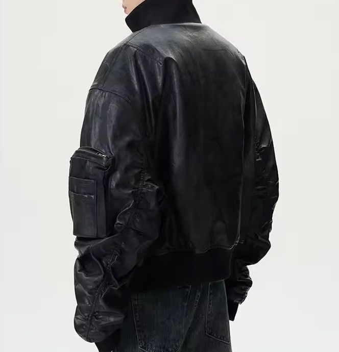 Leather Designer Punk Oversize Zip Up PU Leather Jacket Bomber Size US L / EU 52-54 / 3 - 6 Thumbnail