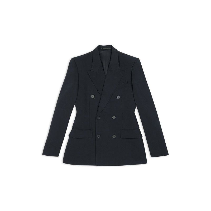 Balenciaga o1w1db11225 Hourglass Jacket in Black Size US M / EU 48-50 / 2 - 1 Thumbnail