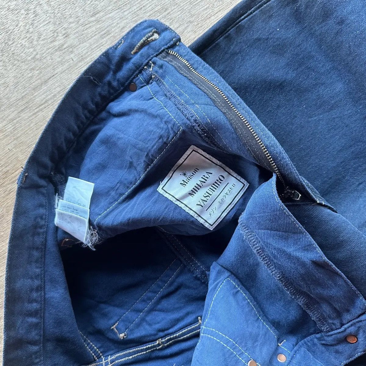 Maison MIHARA YASUHIRO RARE 💥 VINTAGE DOUBLE WAIST/LEGS DESIGNER BAGGY JEANS PANTS Size US 30 / EU 46 - 9 Thumbnail