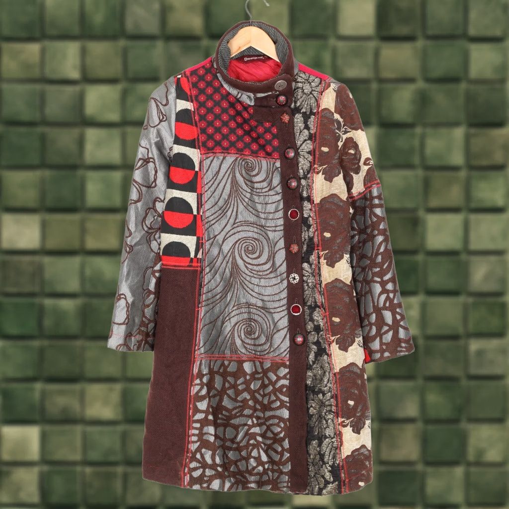 Desigual DESIGUAL Geisha Coat Jacket Women Size 40 Wool Blend MJ5255 Multicoloured Coat Womens Regular 40 Autumn Spring Summer Winter Long Sleeve Vintage No Size S / US 4 / IT 40 - 1 Thumbnail