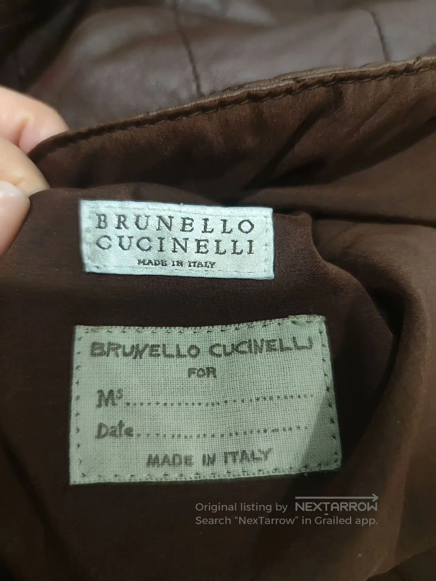 Brunello Cucinelli Brunello Cucinelli Brown Leather Vest. Size US L / EU 52-54 / 3 - 7 Thumbnail