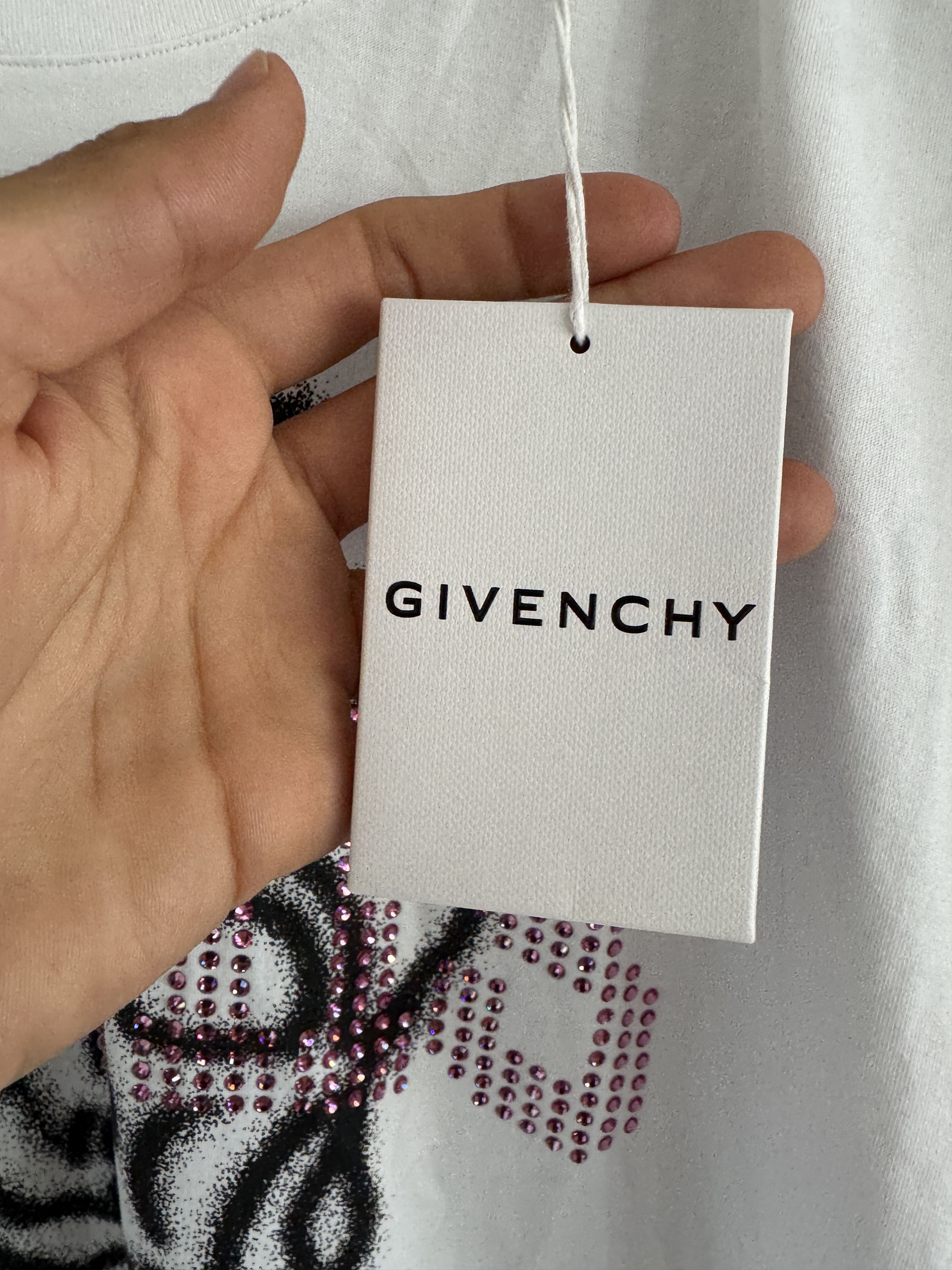 Givenchy Skull Paris Rhinestone T-Shirt Size US XL / EU 56 / 4 - 12 Thumbnail