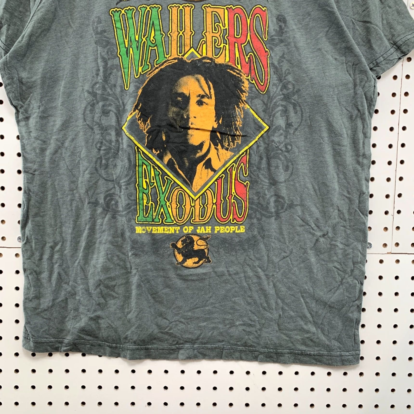 Vintage Bob Marley Rasta Shirt Mens Large Gray Potrait Graphic Jamaica 23x28.5 Vintage T-Shirt" Size US L / EU 52-54 / 3 - 6 Thumbnail