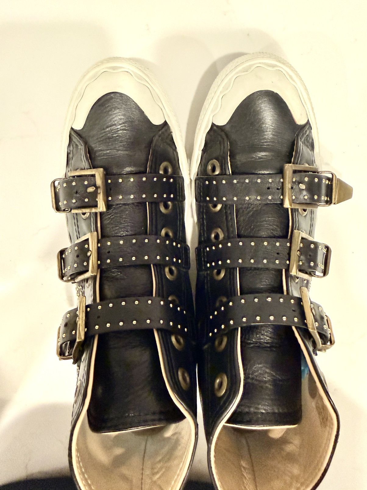 Chloe Chloe Leather Studded Sneakers Size US 8 / IT 38 - 6 Thumbnail