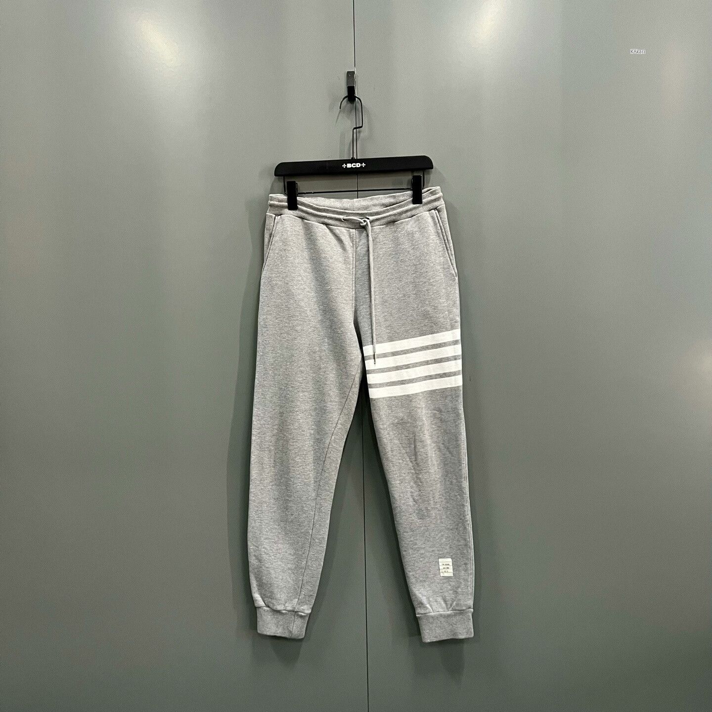 Thom Browne Thom Browne TB Light Gray Four-Stripe Sweatpants Size US 26 / EU 42 - 1 Thumbnail