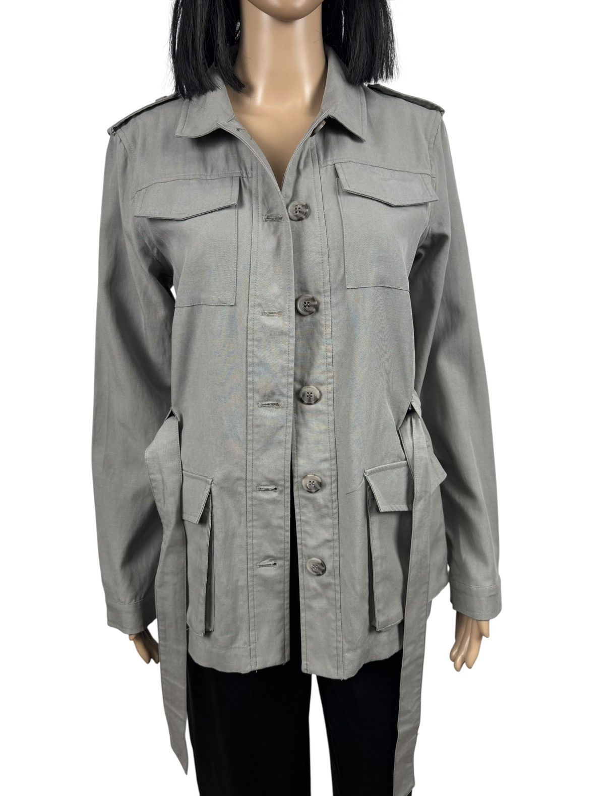 Threads 4 Thought Thought Field Belted Jacket Button Up Tencel Cotton size 38 Size M / US 6-8 / IT 42-44 - 10 Thumbnail