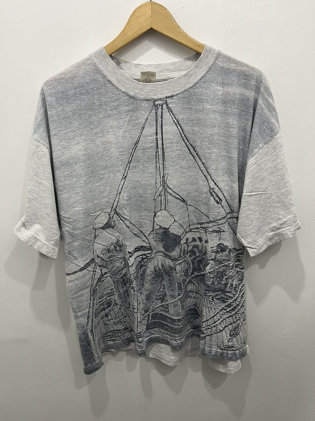 Vintage Milagosta Army Graphic Paint Short Sleeve Tees Size US L / EU 52-54 / 3 - 1 Thumbnail