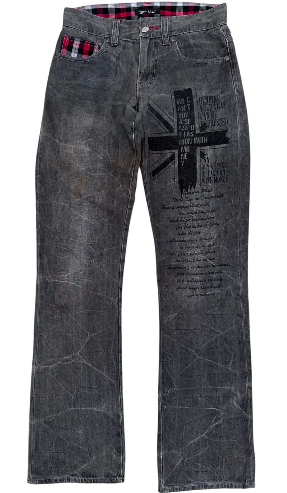 Japanese Brand 🇯🇵 Skull Bones Punk Rock Denim Pants Size US 30 / EU 46 - 1 Thumbnail