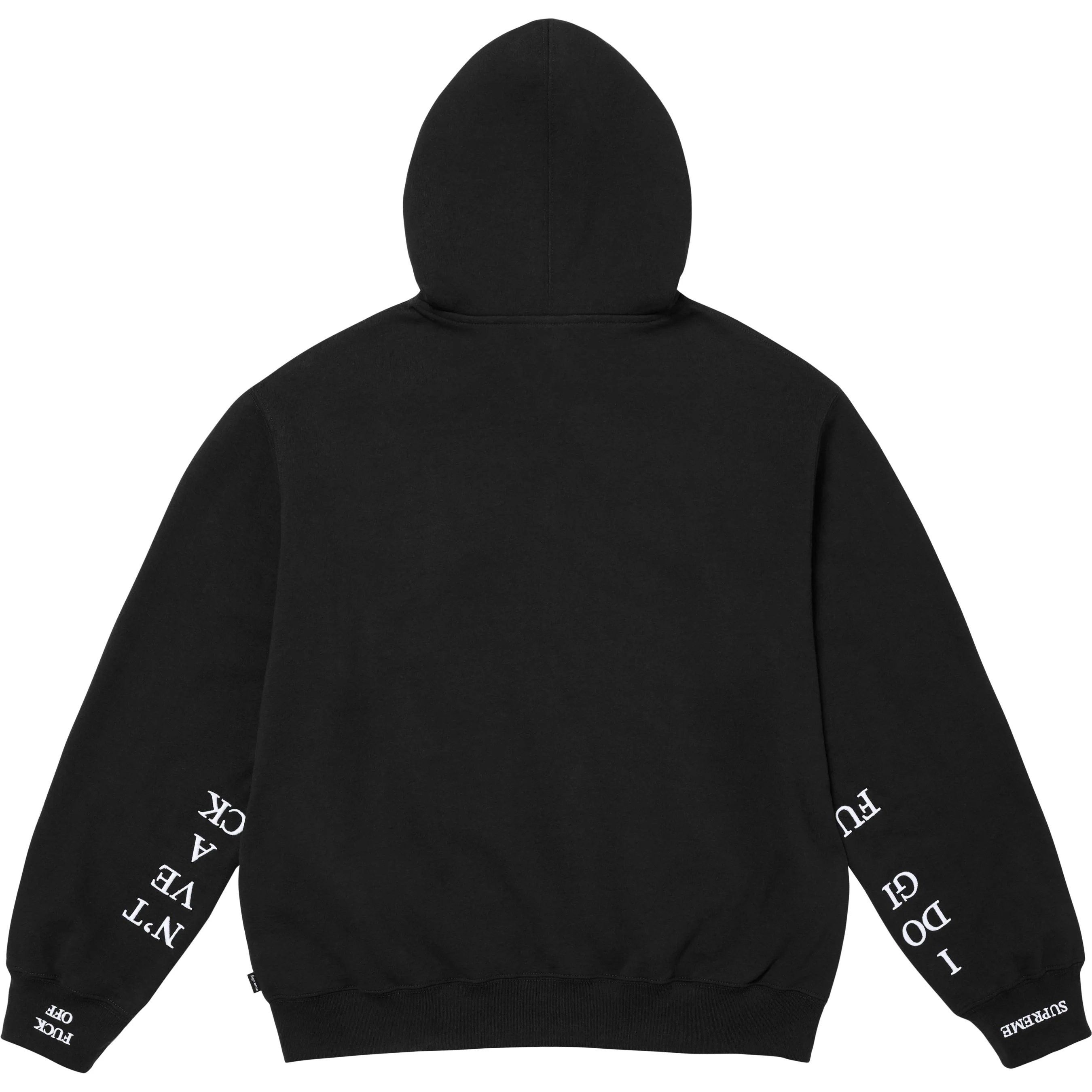 Supreme IDGAF Zip Up Hooded Sweatshirt | Grailed