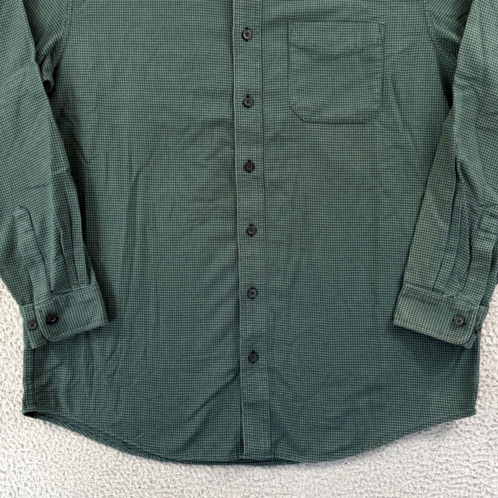 Vintage L.L. Bean Shirt Mens LT Green Houndstooth Button-Down Regular Fit Tall Large Button-Up Casual, Workwear, Travel, Formal, Vintage: No Size US L / EU 52-54 / 3 - 2 Thumbnail