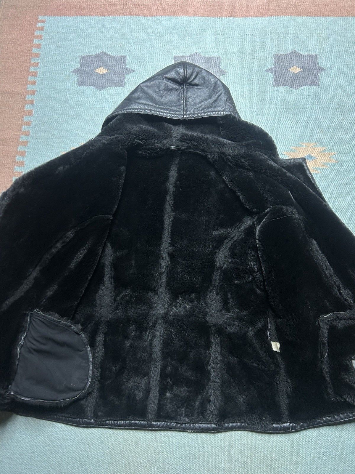 Vintage Vtg Wilson’s hooded leather jacket faux fur motorcycle L Size US L / EU 52-54 / 3 - 6 Thumbnail