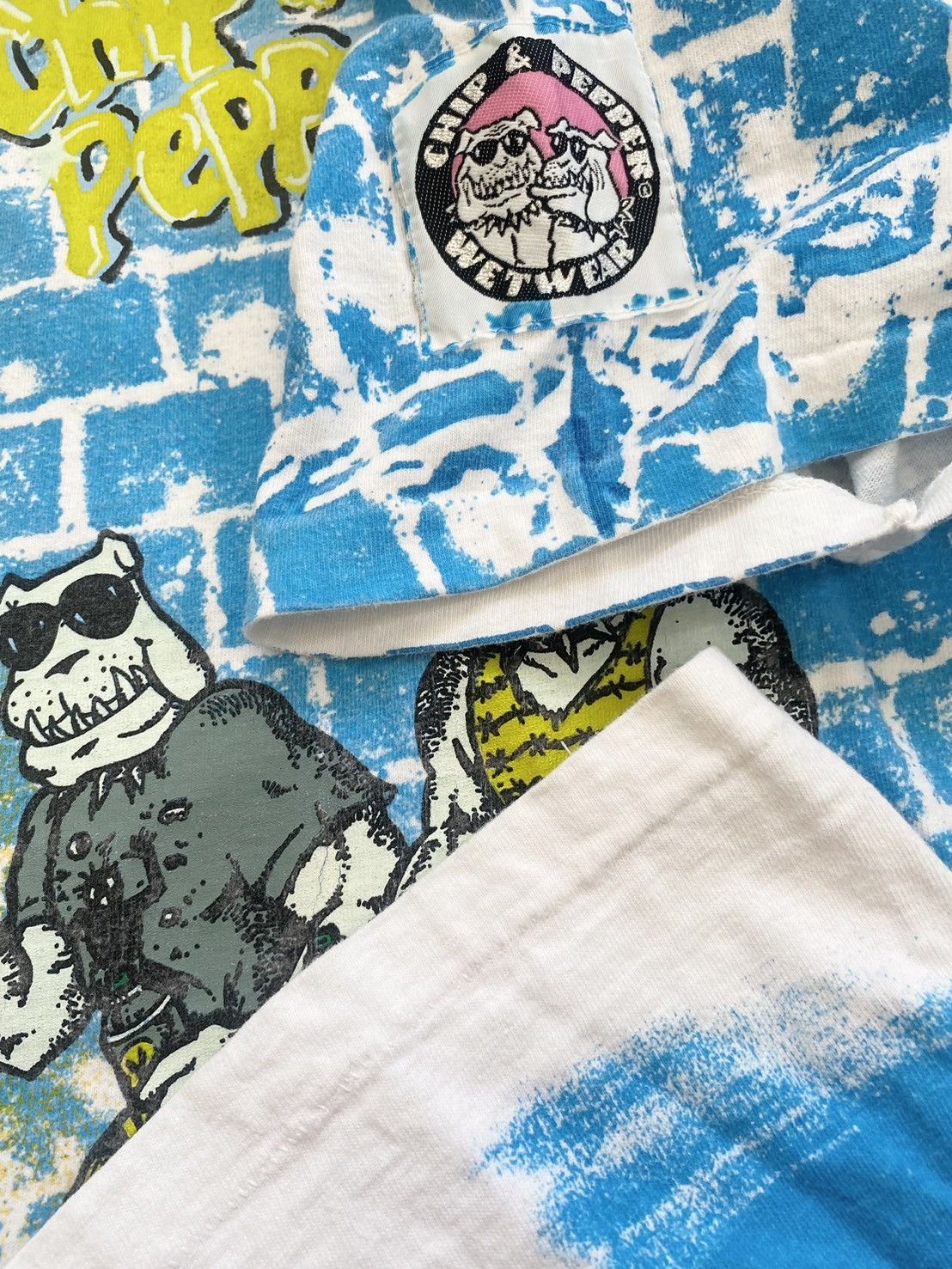 Billabong 🔥RARE🔥 Vintage 90s Chip & Pepper All Over Print T-shirt Size US XXL / EU 58 / 5 - 5 Thumbnail