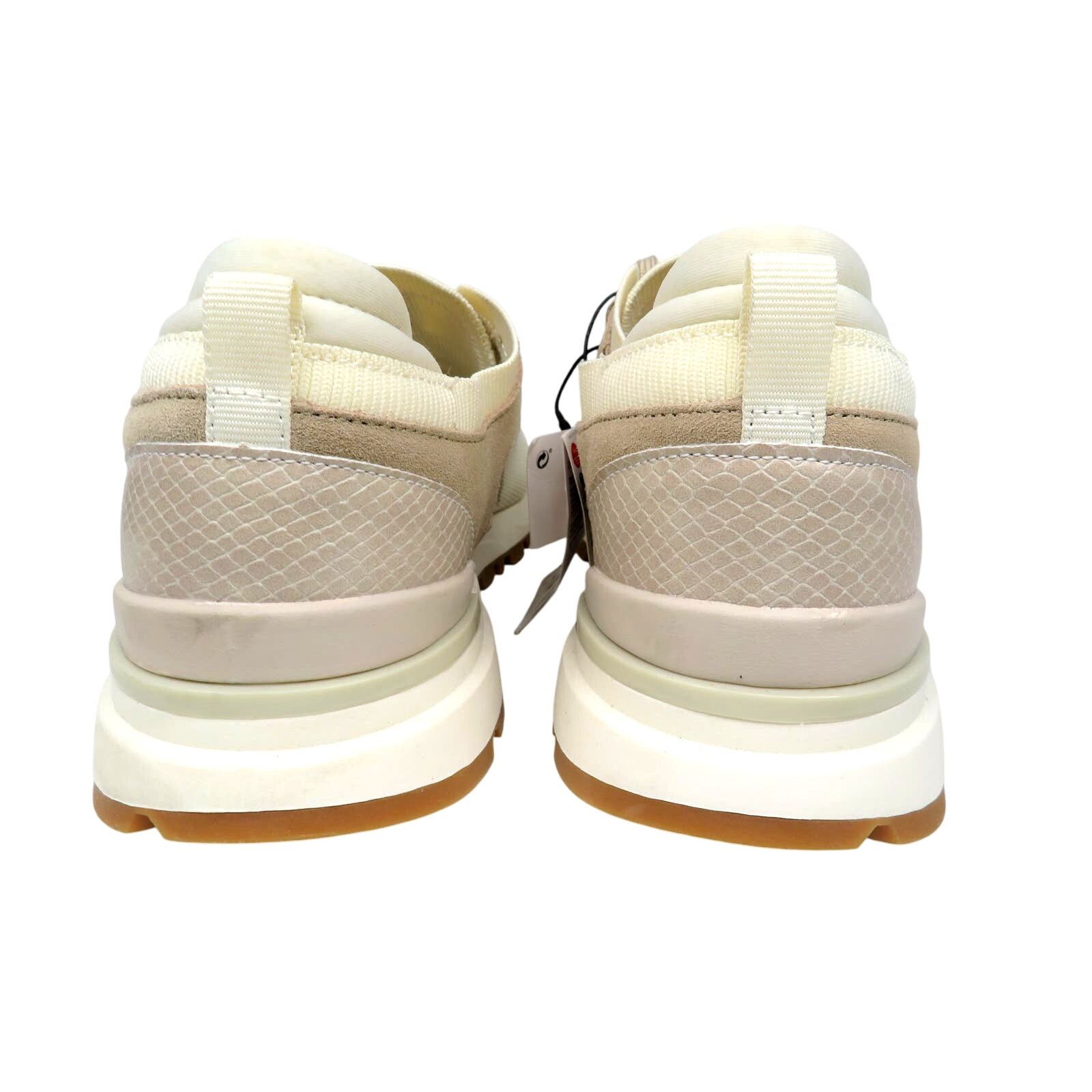 Zara ZARA Cream Sparkly Stretchable Fabric Lace Up Sneakers Size US 10 / IT 40 - 10 Thumbnail