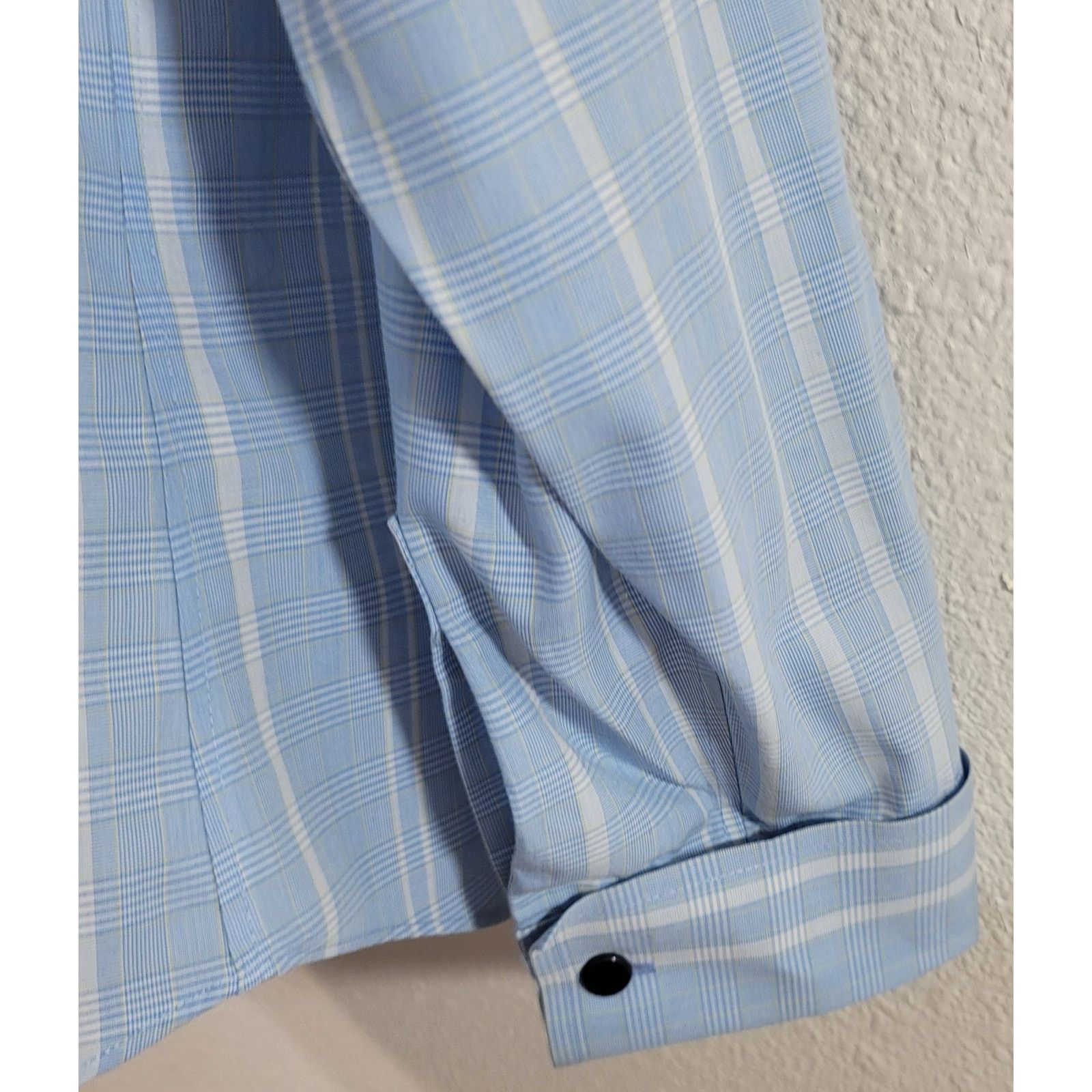 Other Liz Claiborne Blue White Striped Button Up Non Iron Top 14 Size XL / US 12-14 / IT 48-50 - 6 Thumbnail