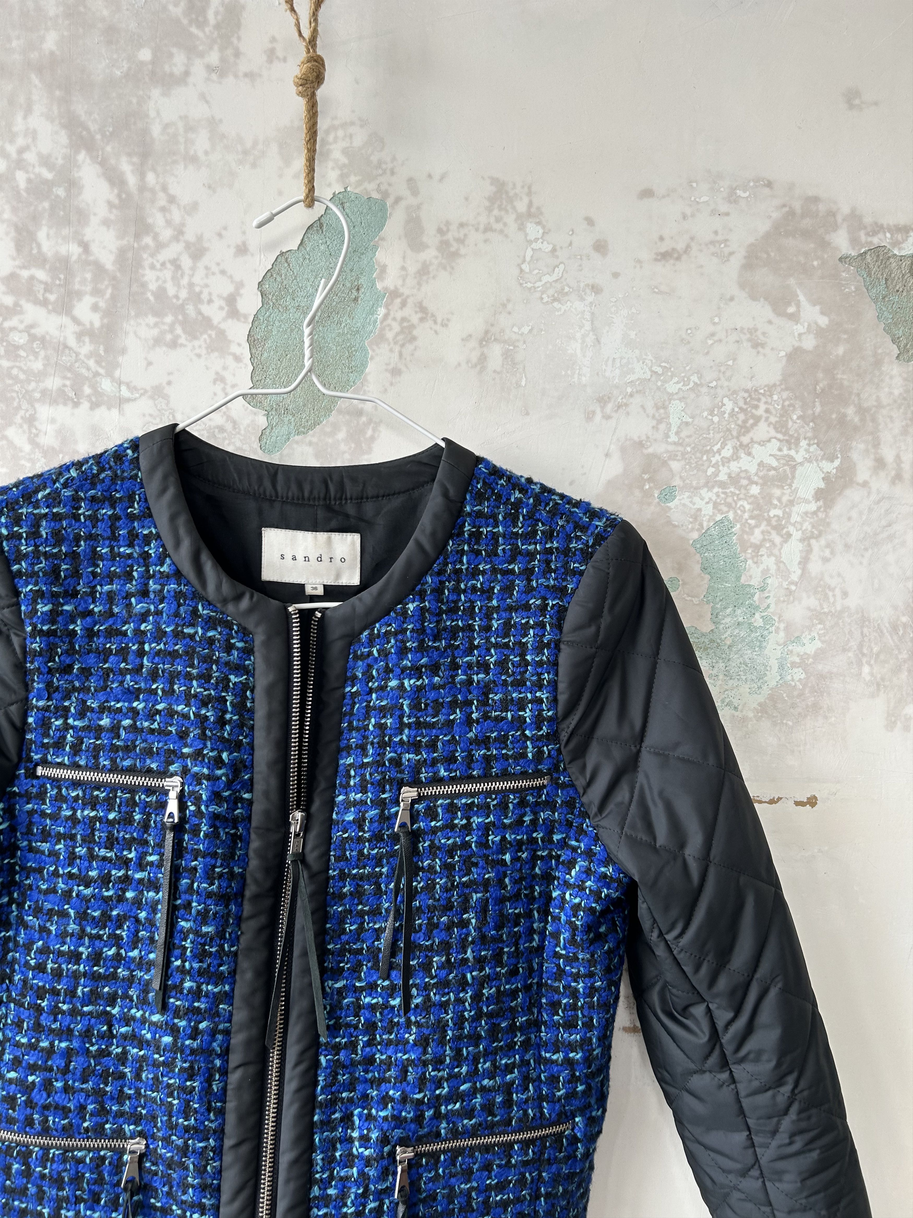 Sandro SANDRO Vanessa Jacket Women's (EU) 36 Cropped Virgin Wool Size M / US 6-8 / IT 42-44 - 3 Thumbnail