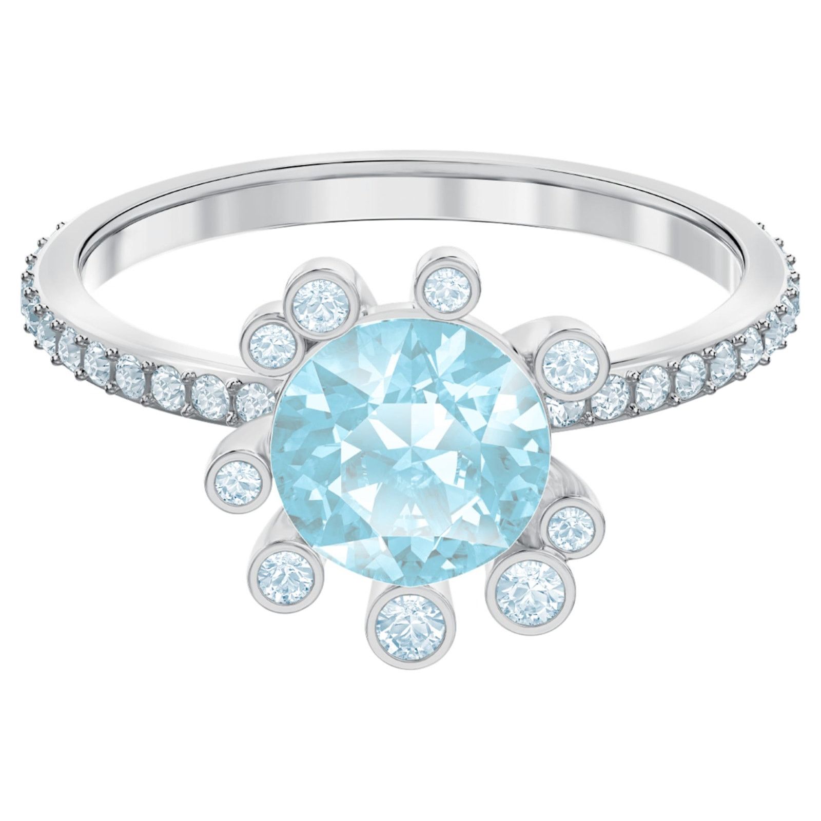 Swarovski Swarovski Olive Ring Aqua, Rhodium plated EUR 52 / USA 6 Size ONE SIZE - 2 Thumbnail