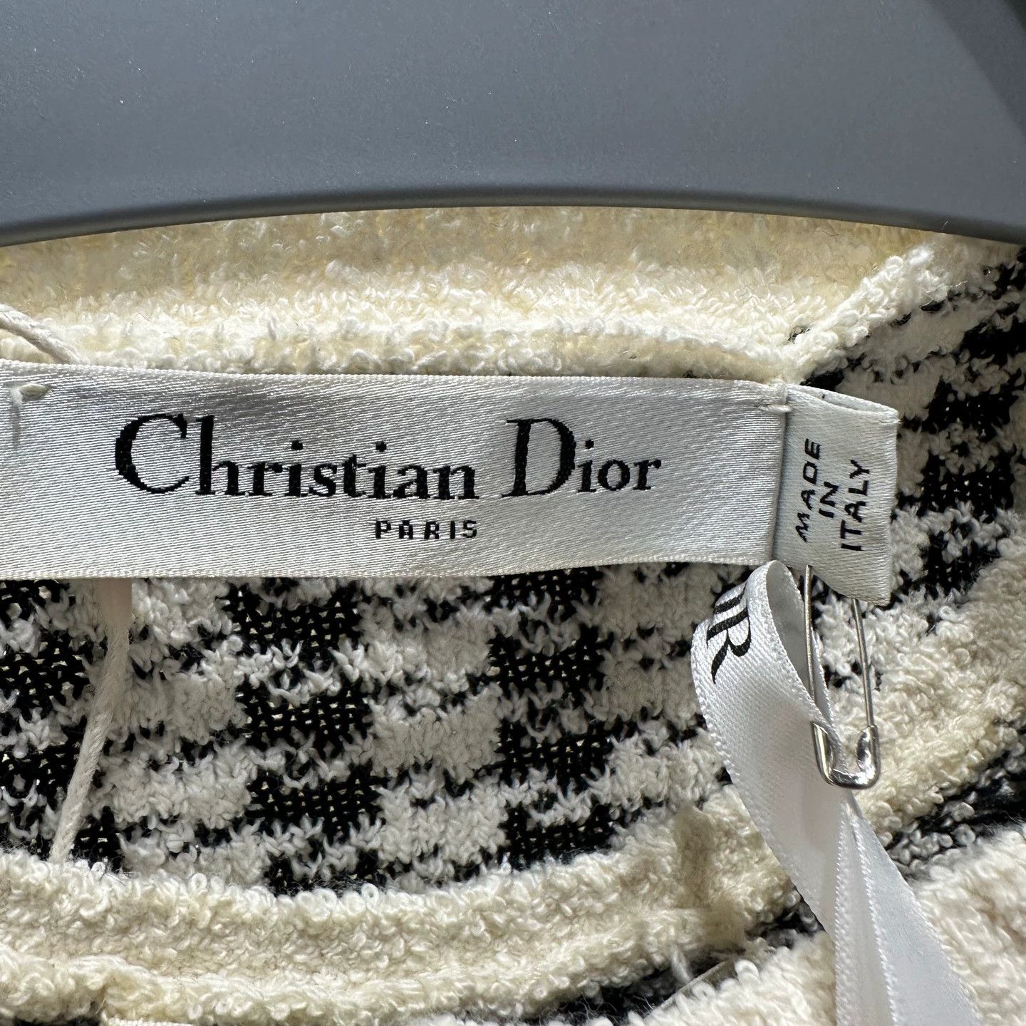 Christian Dior Monsieur Dior Houndstooth CD Pearl Knit Two-Piece Set Women's 36 New Size XS / US 0-2 / IT 36-38 - 3 Thumbnail