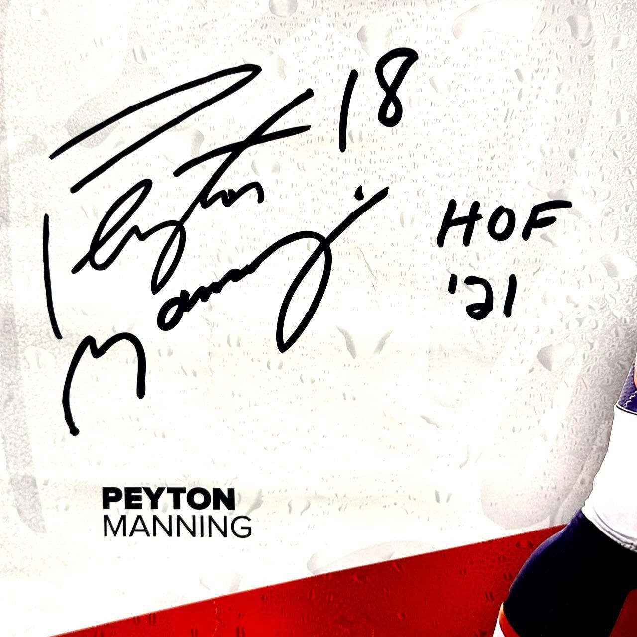 Designer Peyton Manning Denver Broncos Poster HOF '21 HOF 16" x 20" Size ONE SIZE - 4 Thumbnail