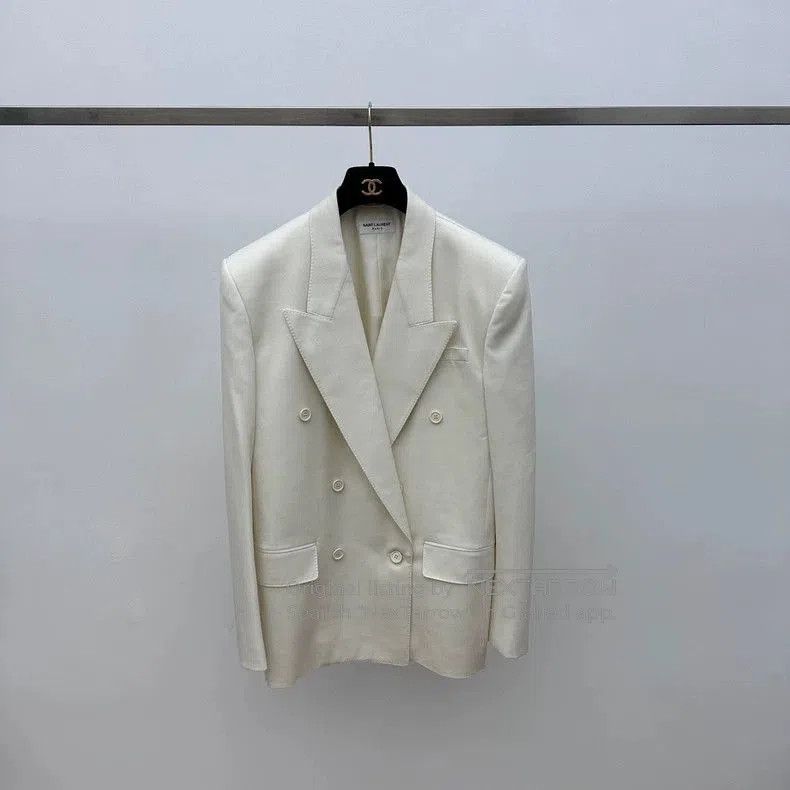 Saint Laurent Paris Saint Laurent 2024 White Blazer Size 38. Size US L / EU 52-54 / 3 - 2 Thumbnail