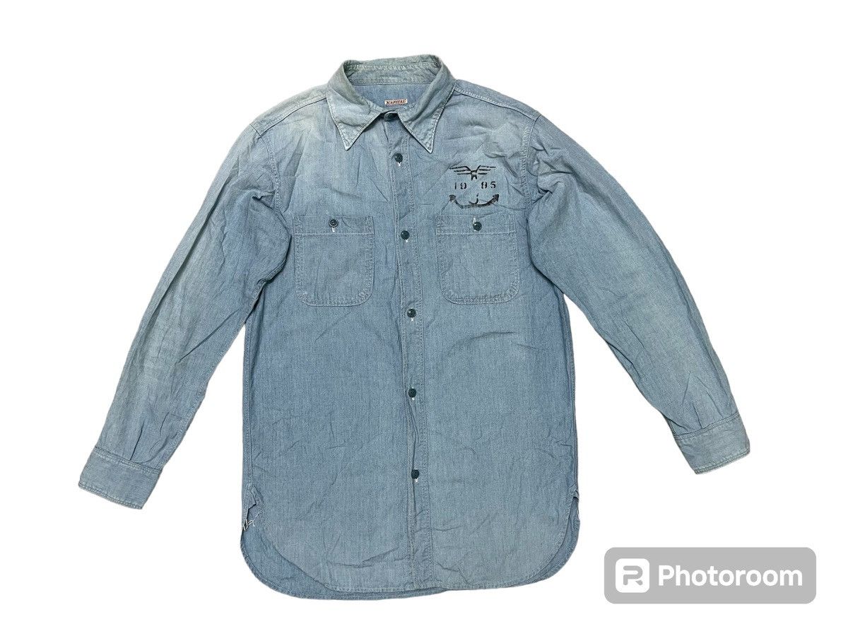 Japanese Brand × Kapital × Kapital Kountry VINTAGE KAPITAL SOFT DENIM SHIRT WW2 INSIPIRED Size US M / EU 48-50 / 2 - 1 Thumbnail
