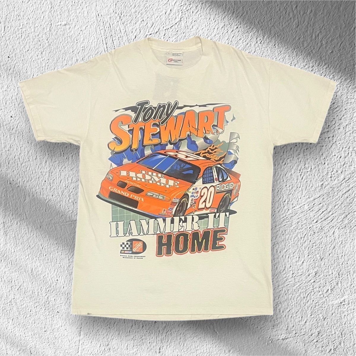 NASCAR Vintage 90s Tony Stewart “Hammer It Home” NASCAR T-Shirt Size US L / EU 52-54 / 3 - 1 Thumbnail