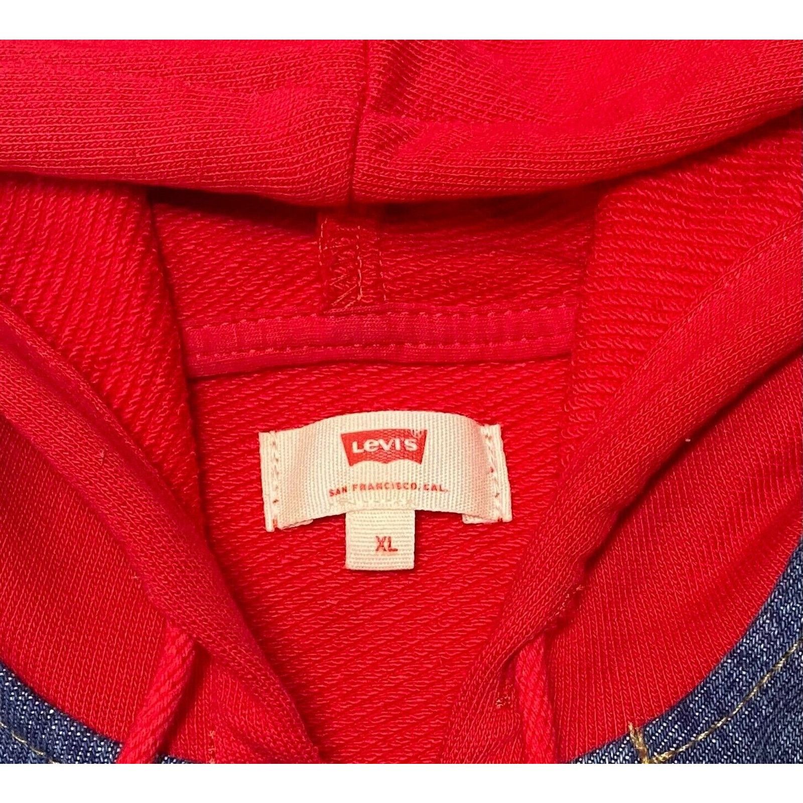 Levi's Levi's Denim Jacket Red Sweatshirt Back Hoodie Womens XL Size XL / US 12-14 / IT 48-50 - 6 Thumbnail