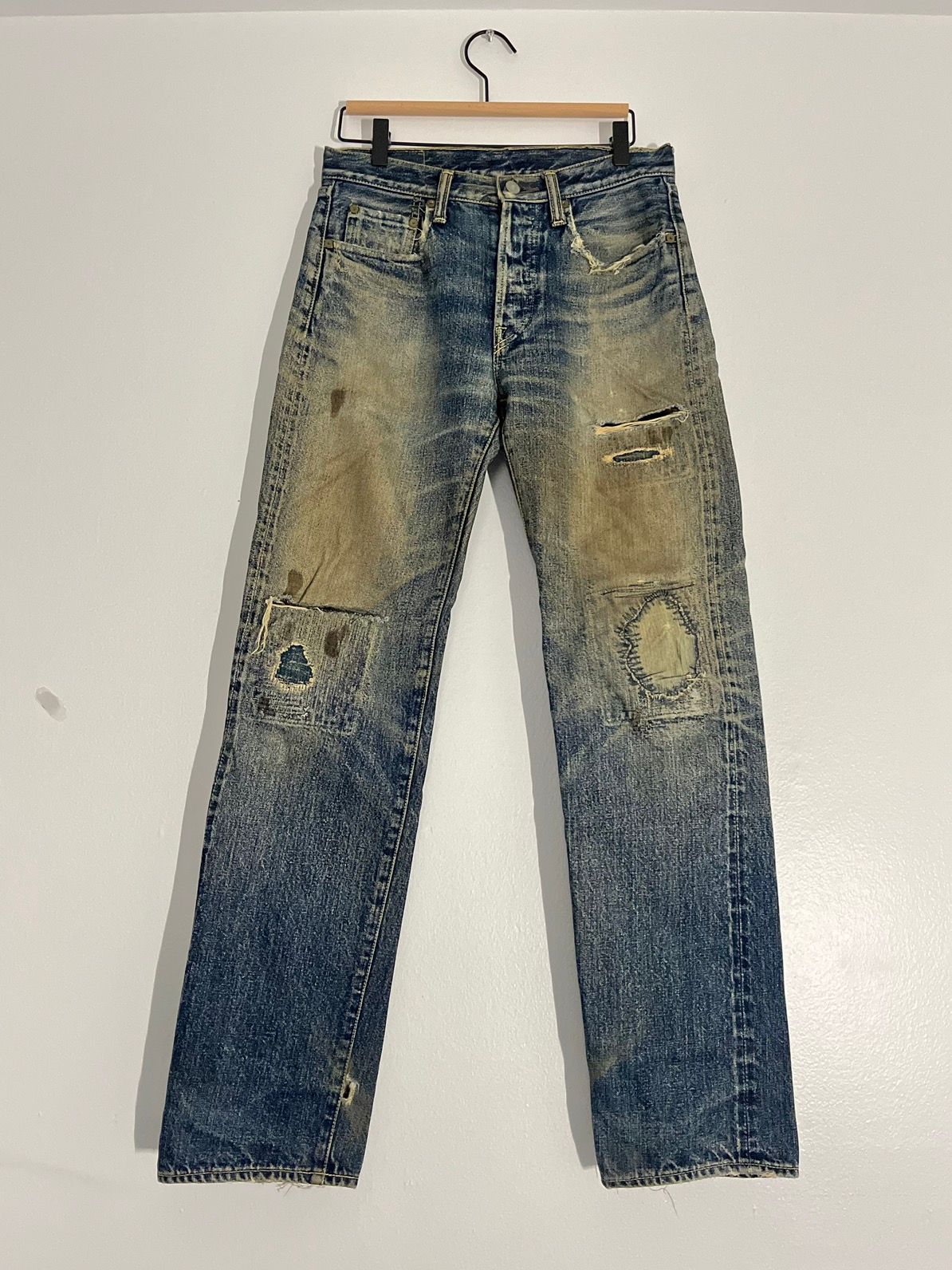 Pre-owned Kapital X Kapital Kountry Kapital Salvage Denim Jeans In Blue
