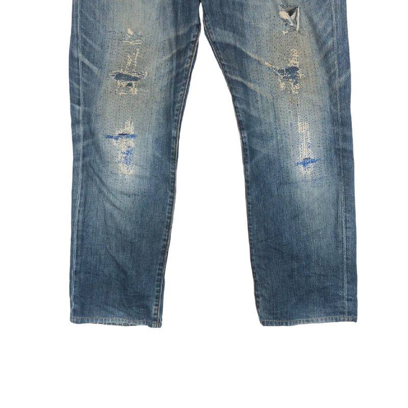 Jean Vintage Topvalu Brand Men Denim Jean Size US 33 - 3 Thumbnail