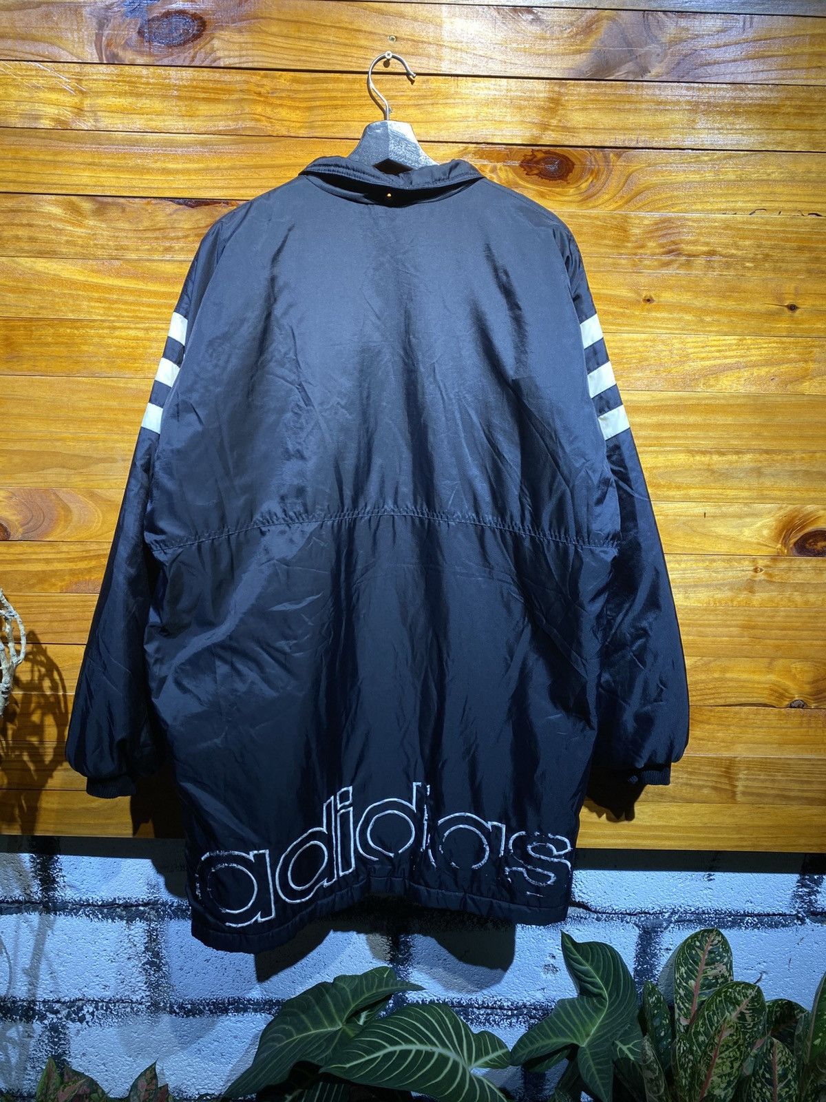 Adidas Vintage Adidas Originals Trefoil Black Nylon Jacket Stripes Size US M / EU 48-50 / 2 - 10 Thumbnail