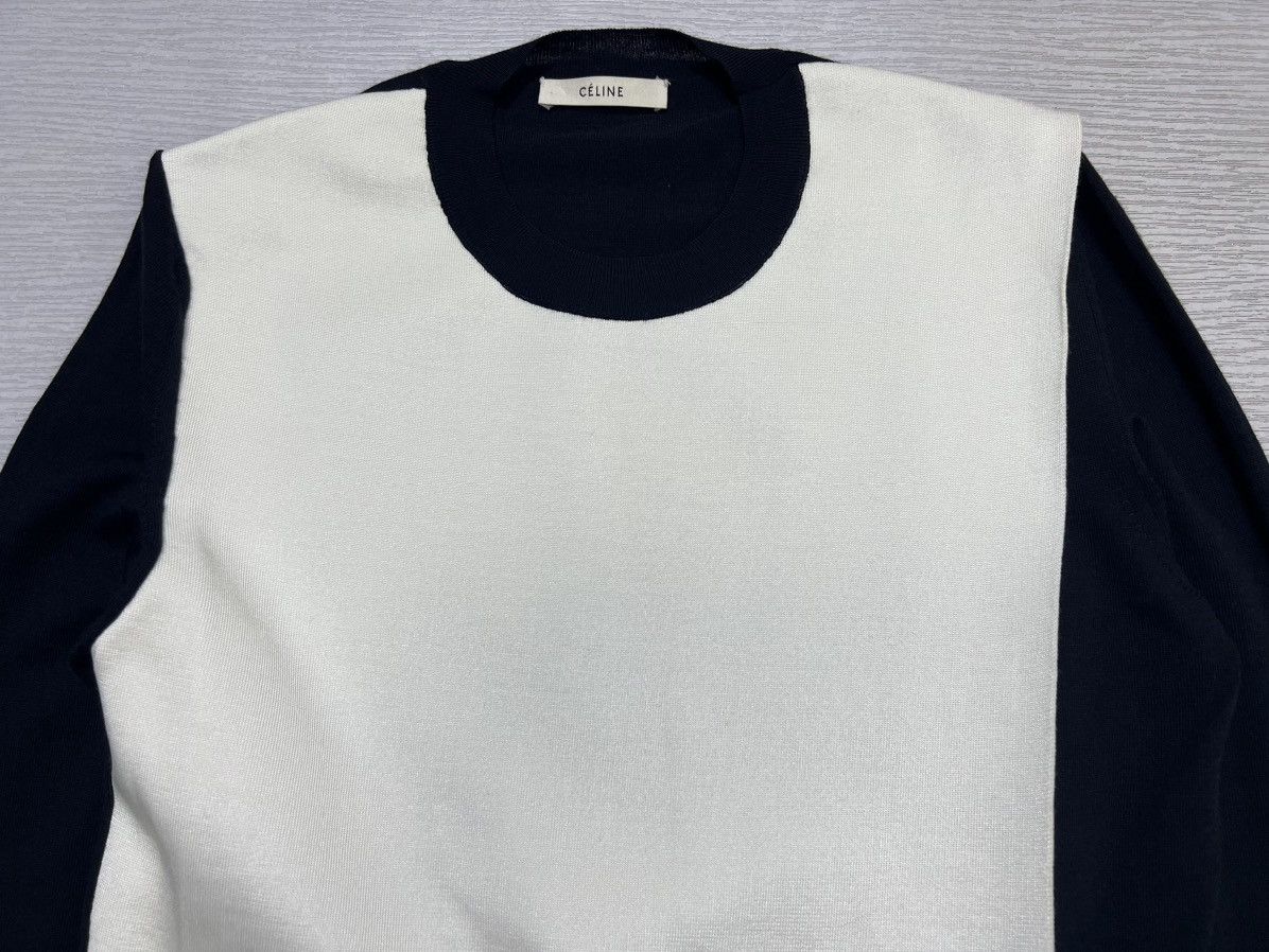 Celine Celine - Phoebe Philo - Colorblock Knit Layered Sweater Size S / US 4 / IT 40 - 7 Thumbnail