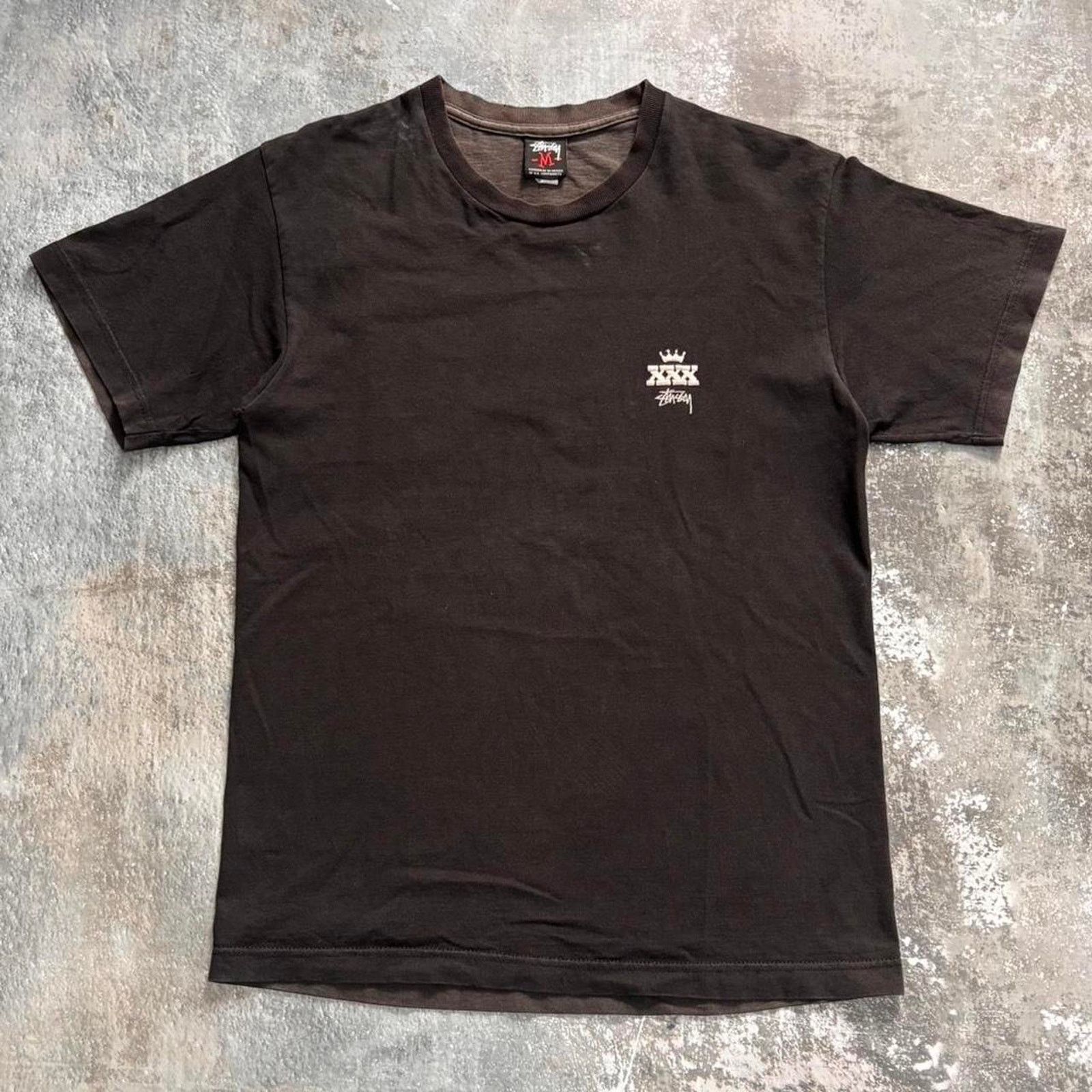 Stussy × Vintage Vintage Thrashed Faded Black Stussy XXX T Shirt. Size Medium Size US M / EU 48-50 / 2 - 1 Thumbnail
