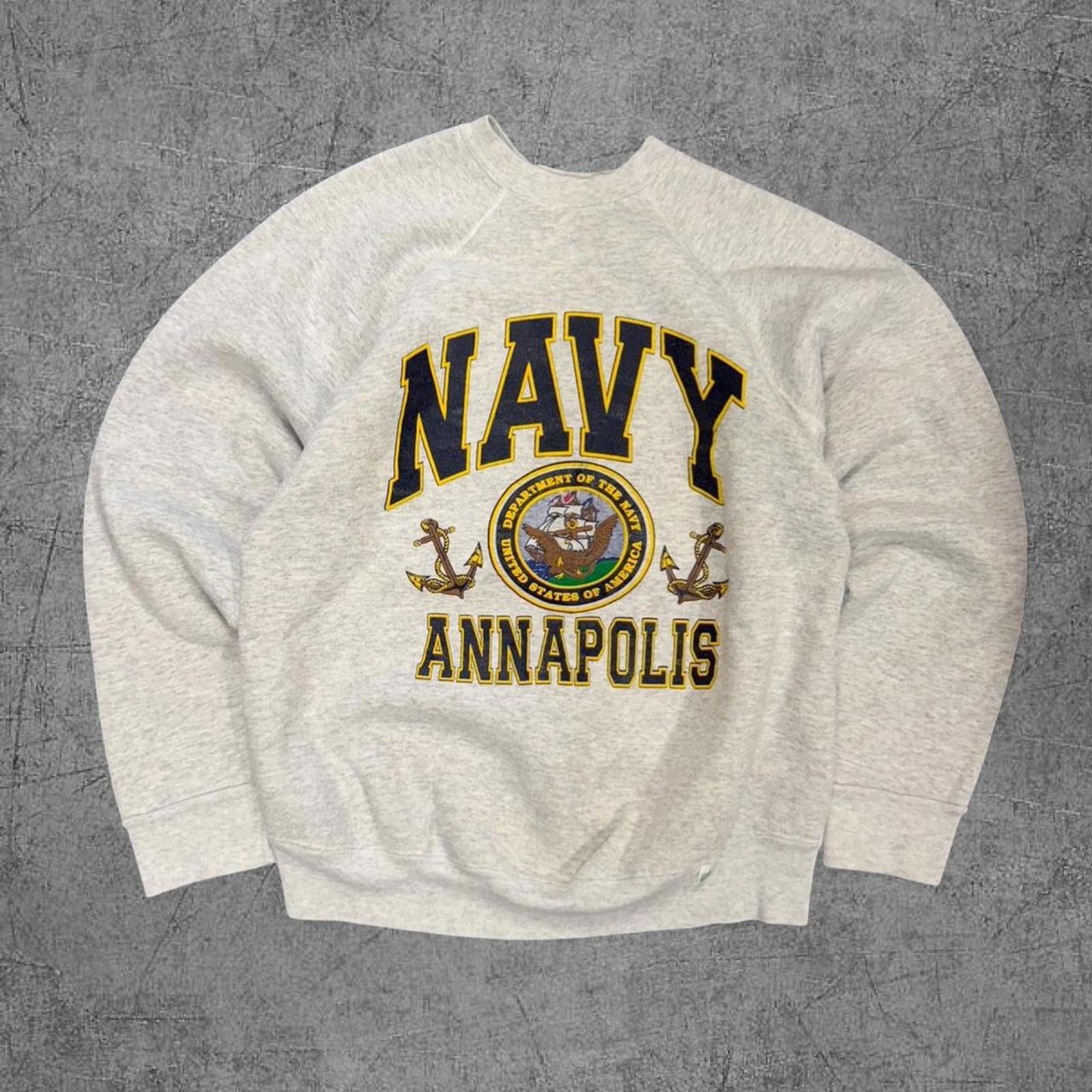 Vintage Vintage 90s US Navy Annapolis Crewneck Size US L / EU 52-54 / 3 - 1 Thumbnail