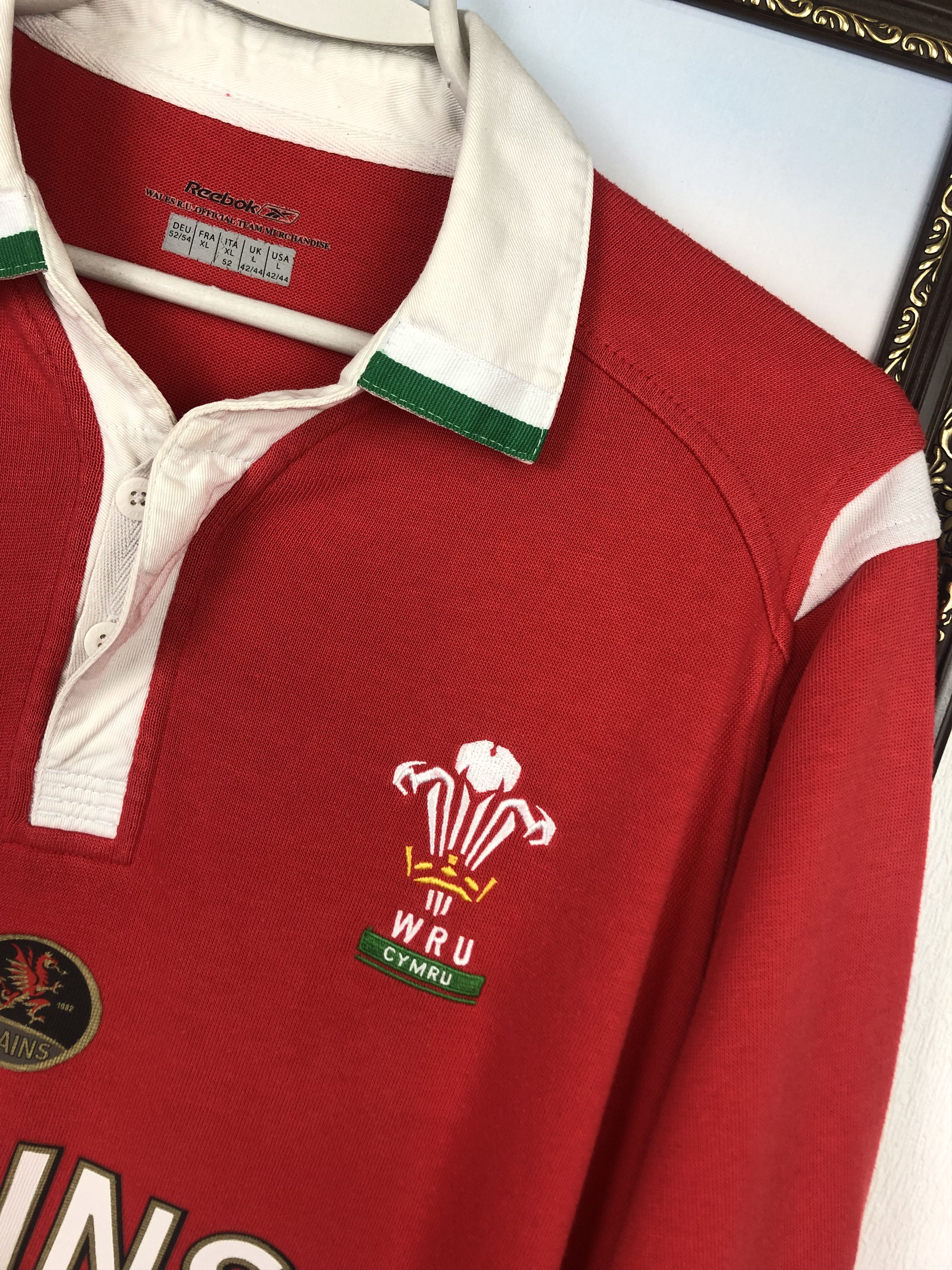 Reebok Vintage Reebok Wales Rugby Union Jersey Mens Shirt Trikot Size US XL / EU 56 / 4 - 4 Thumbnail