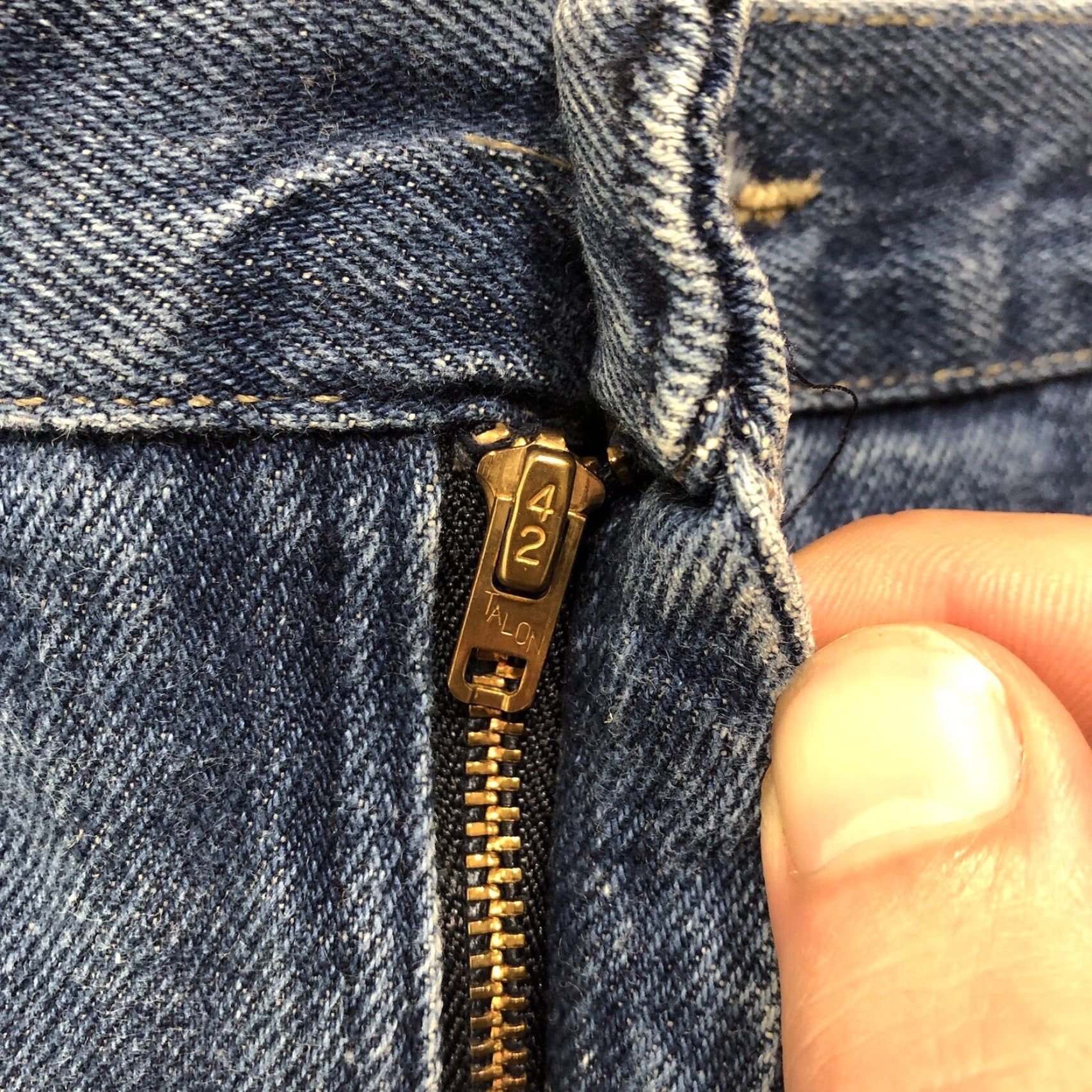 Wrangler VINTAGE Wrangler Jeans Denim Mom High Rise 1970s Talon USA Made Womens Tag 14 X 31 Size 30" / US 8 / IT 44 - 7 Thumbnail