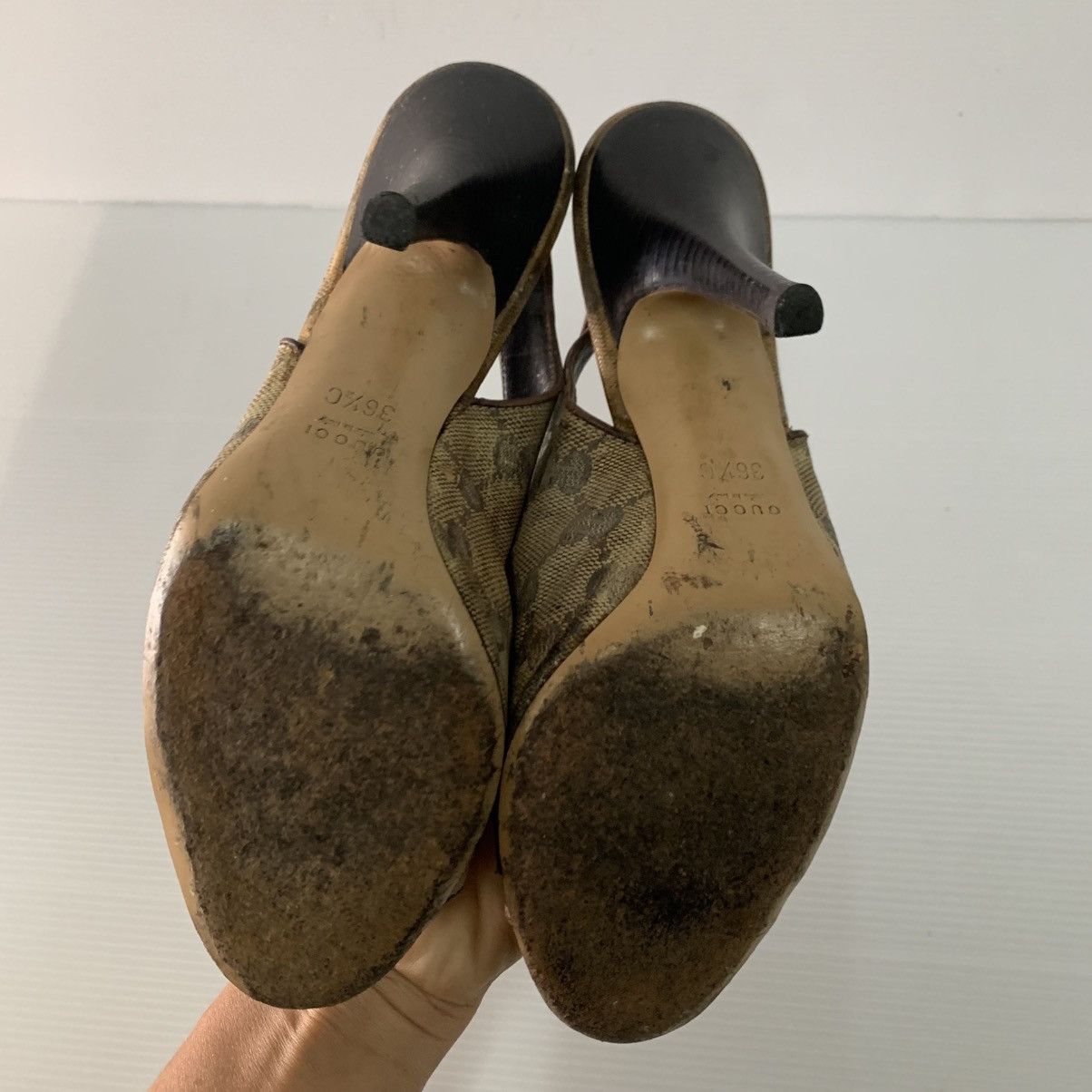 Gucci Gucci Monogram Heels Size US 6.5 / IT 36.5 - 4 Thumbnail