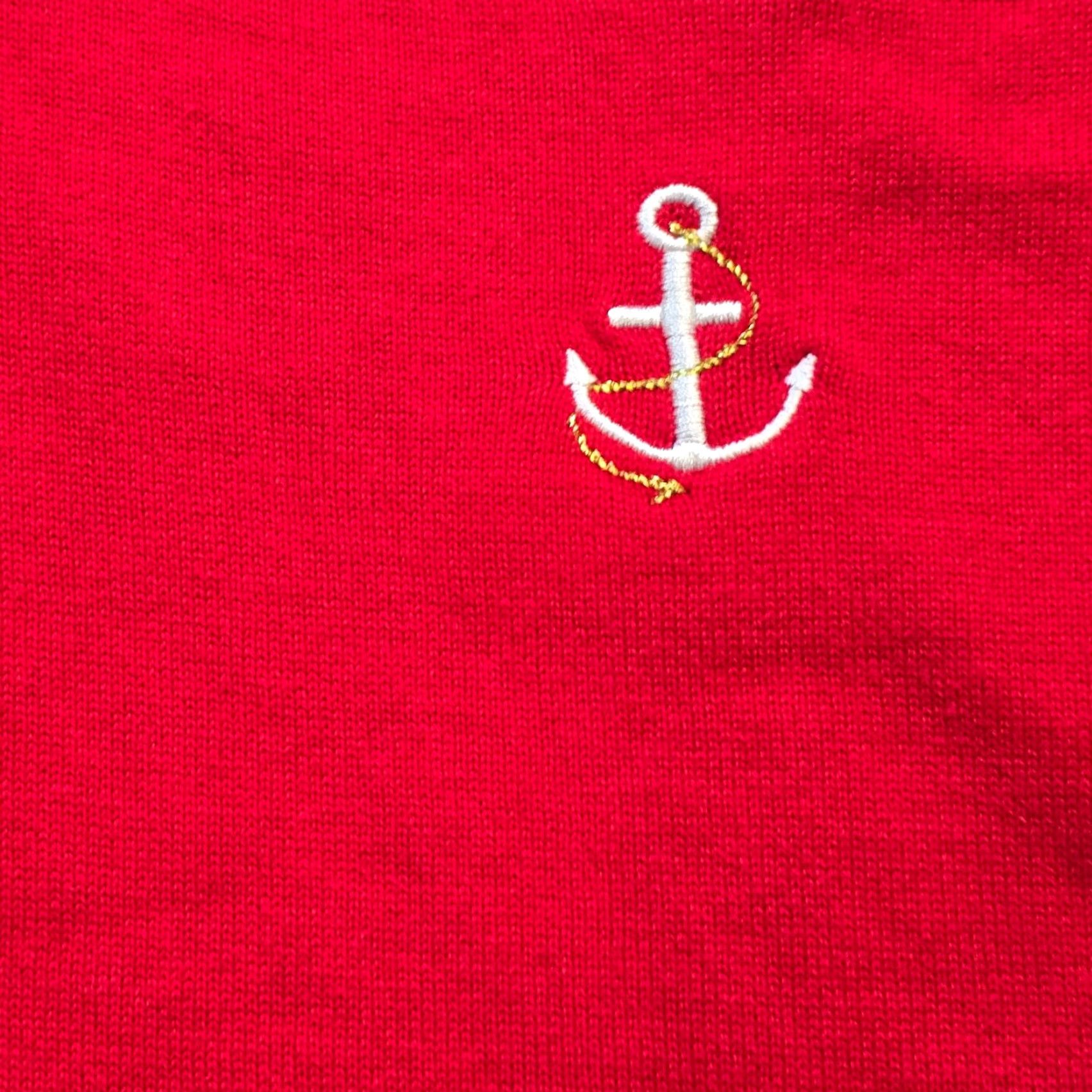 Quacker Factory Quacker Factory Sweater Women Size 3X Red Striped Anchor Embroidery Nautical Pullover Knit Cotton Cardigan? Size XXL / US 16-18 / IT 52-54 - 5 Thumbnail