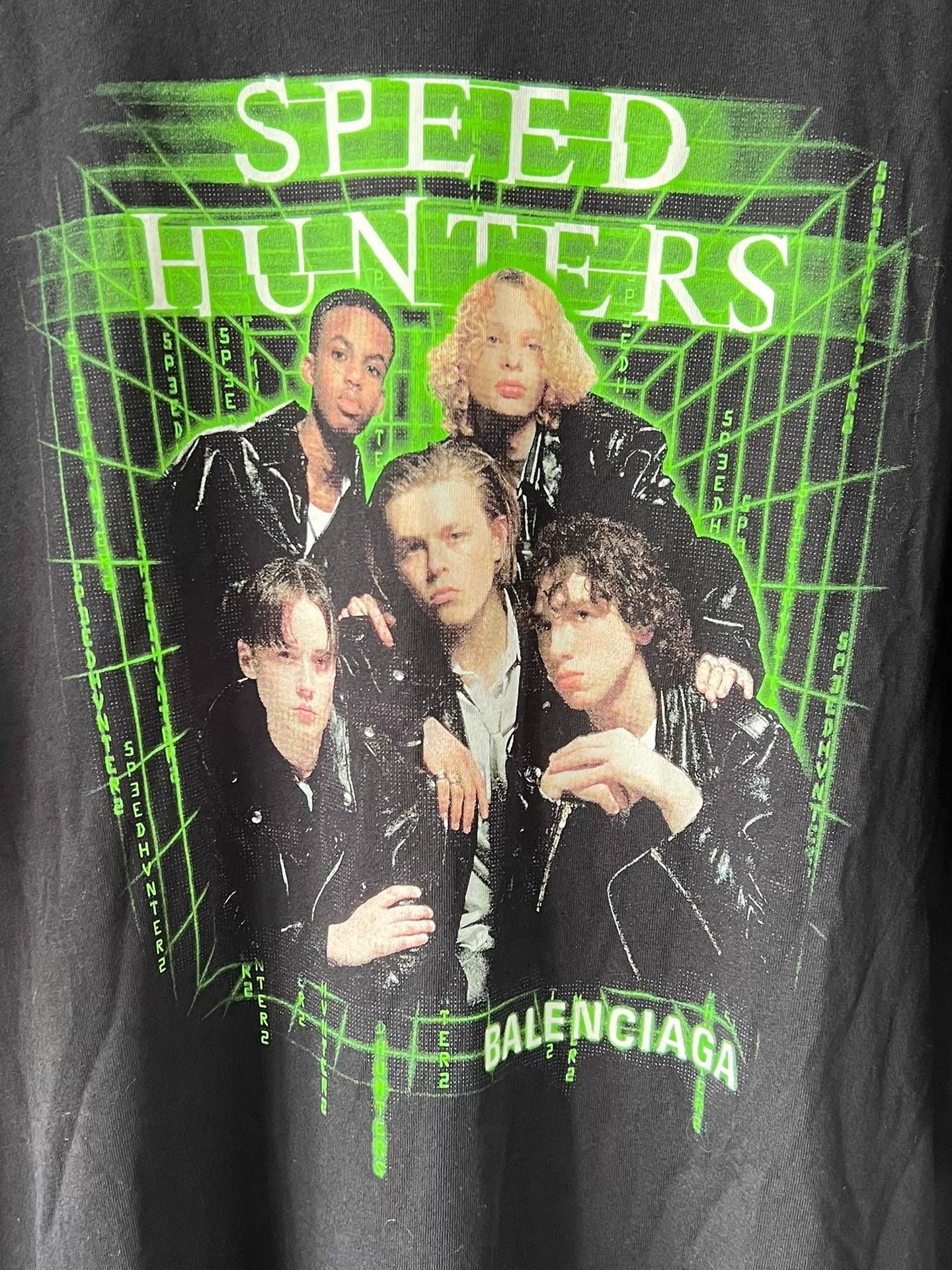 Balenciaga Balenciaga Speed Hunters T-Shirt XS Black Green Figure Print Size US XS / EU 42 / 0 - 5 Thumbnail