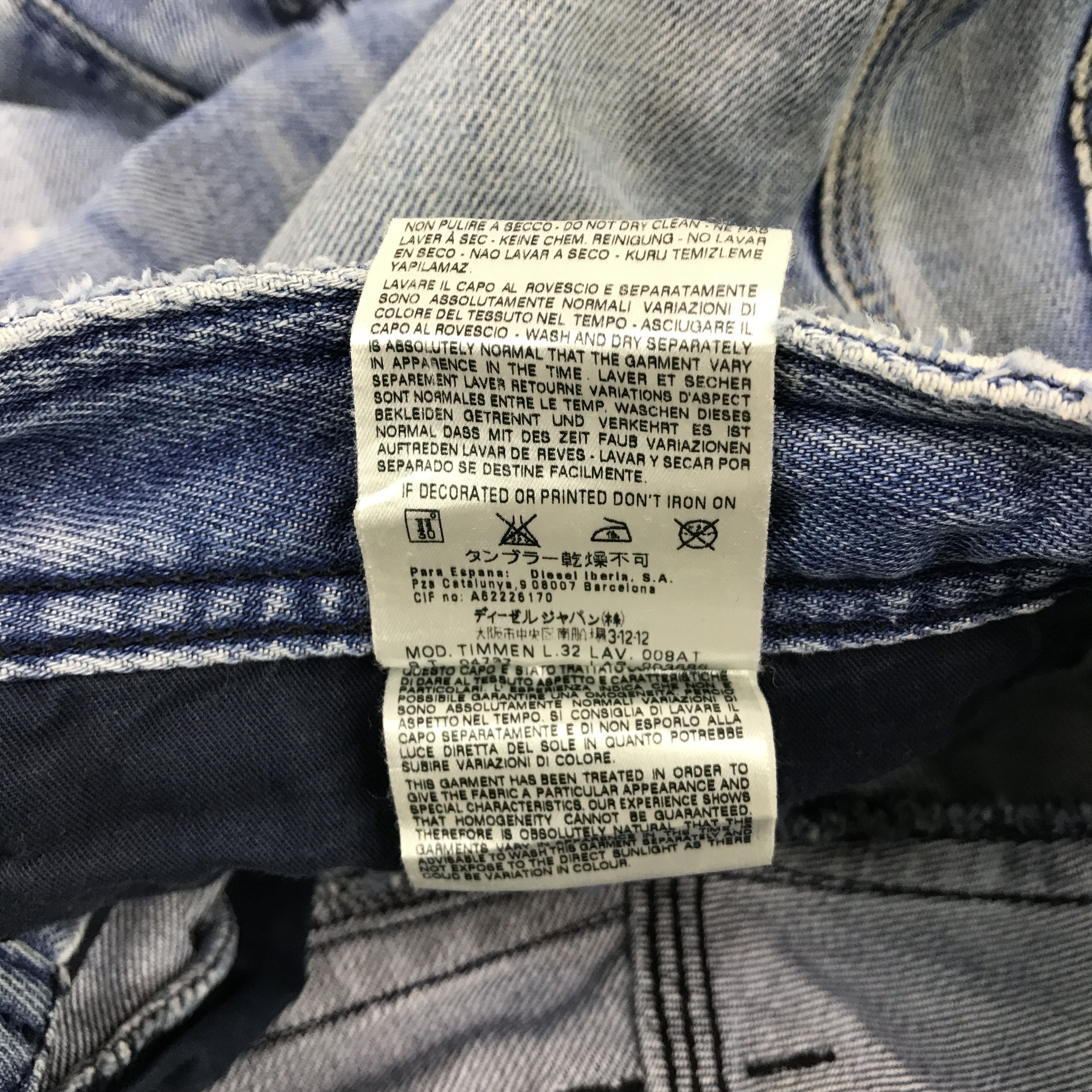 Diesel DIESEL TIMMEN DENIM DISTRESSED JEANS PANT Size US 32 / EU 48 - 11 Thumbnail