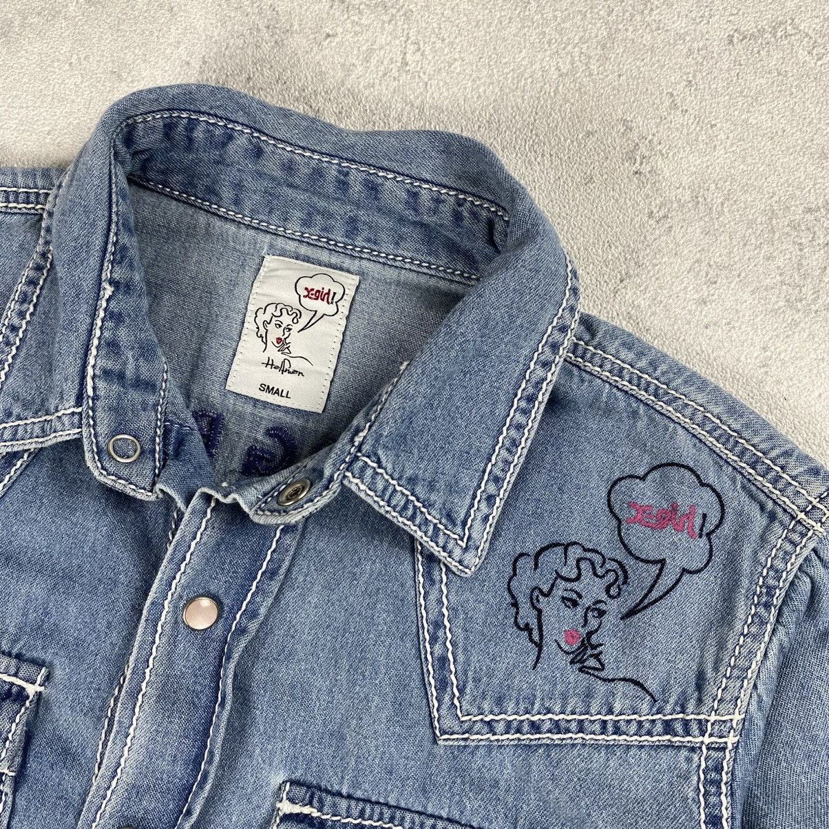 Hysteric Glamour X girl Halfman XG Tour Denim Shirt Size S / US 4 / IT 40 - 4 Thumbnail