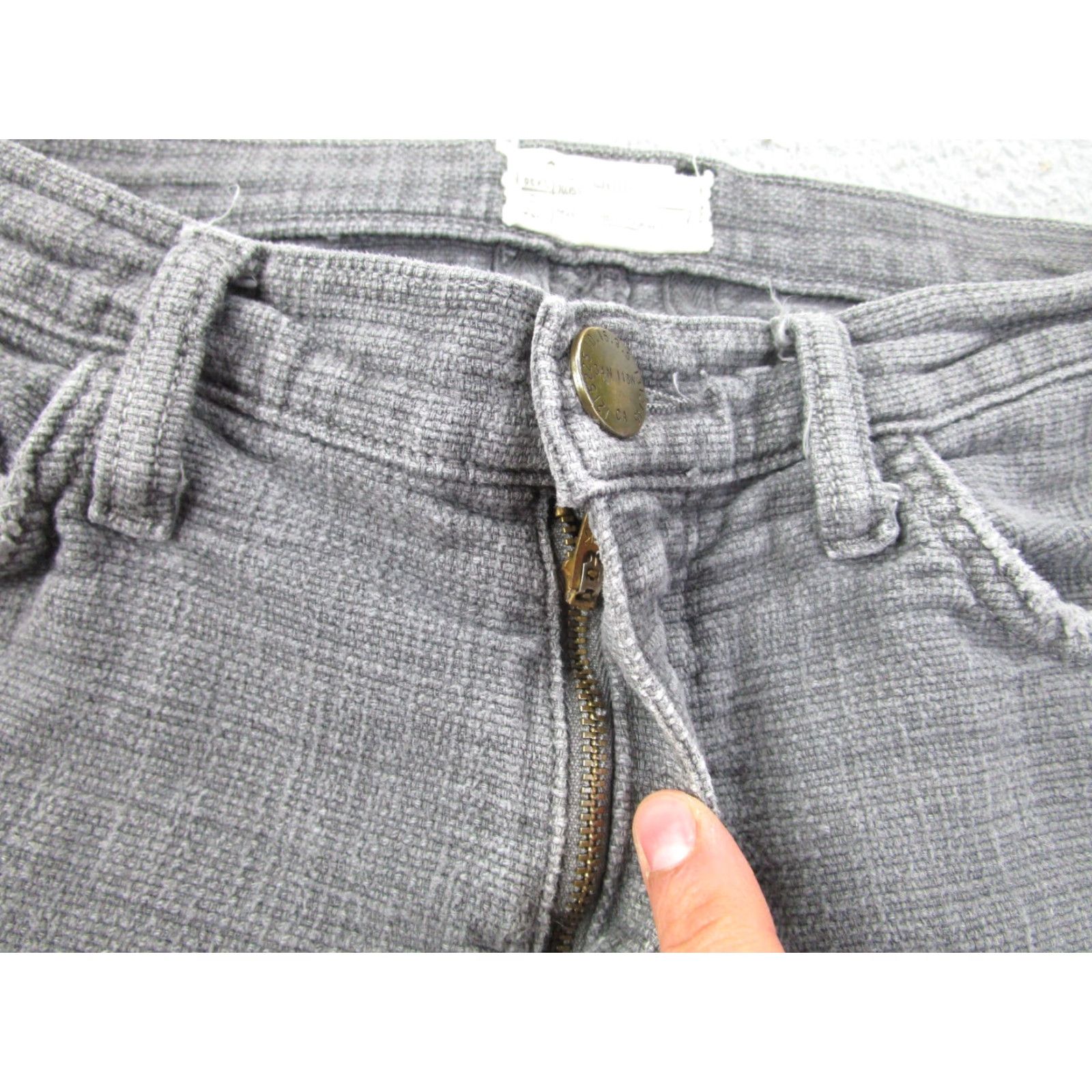 Vintage Current Elliott Pants Womens 32 Ankle Chino Boho Workwear Donegal Tweed Weave Size 24" / US 00 / IT 34 - 4 Thumbnail