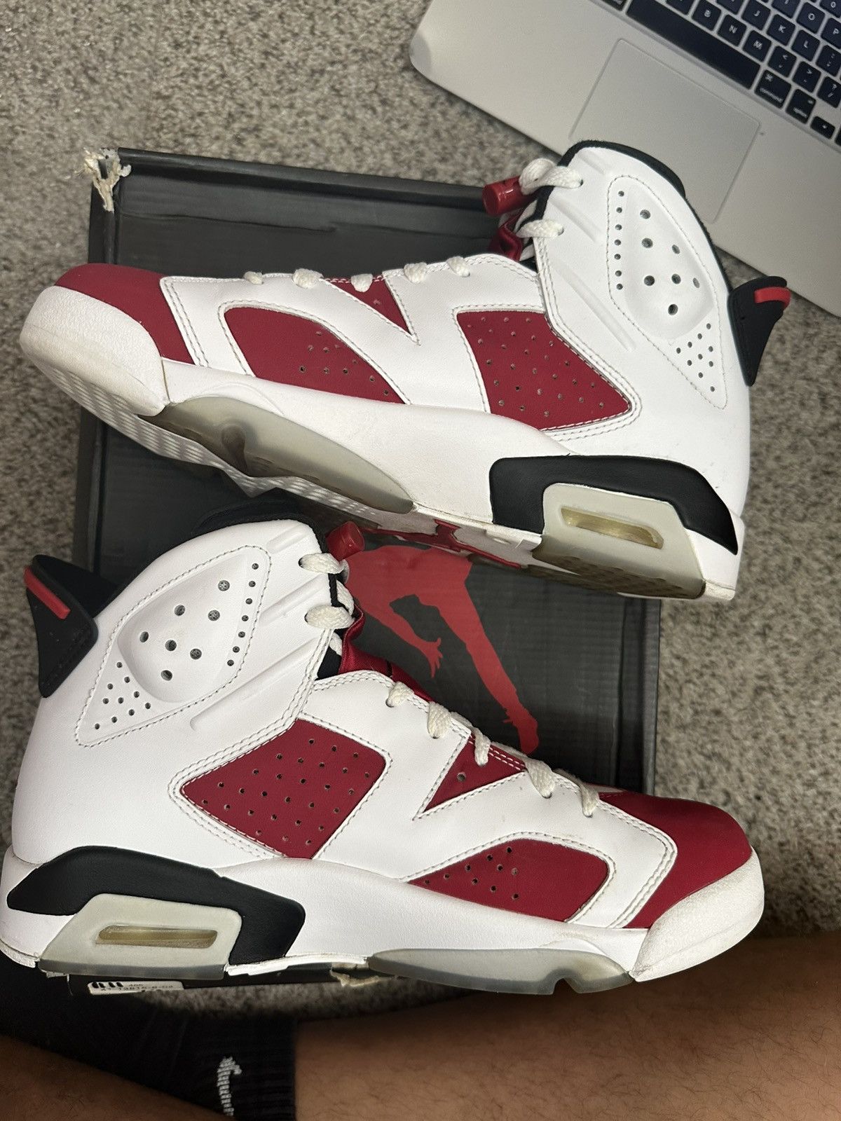 Jordan Brand Air jordan 6 carmine - size 8 Size US 8 / EU 41 - 3 Thumbnail