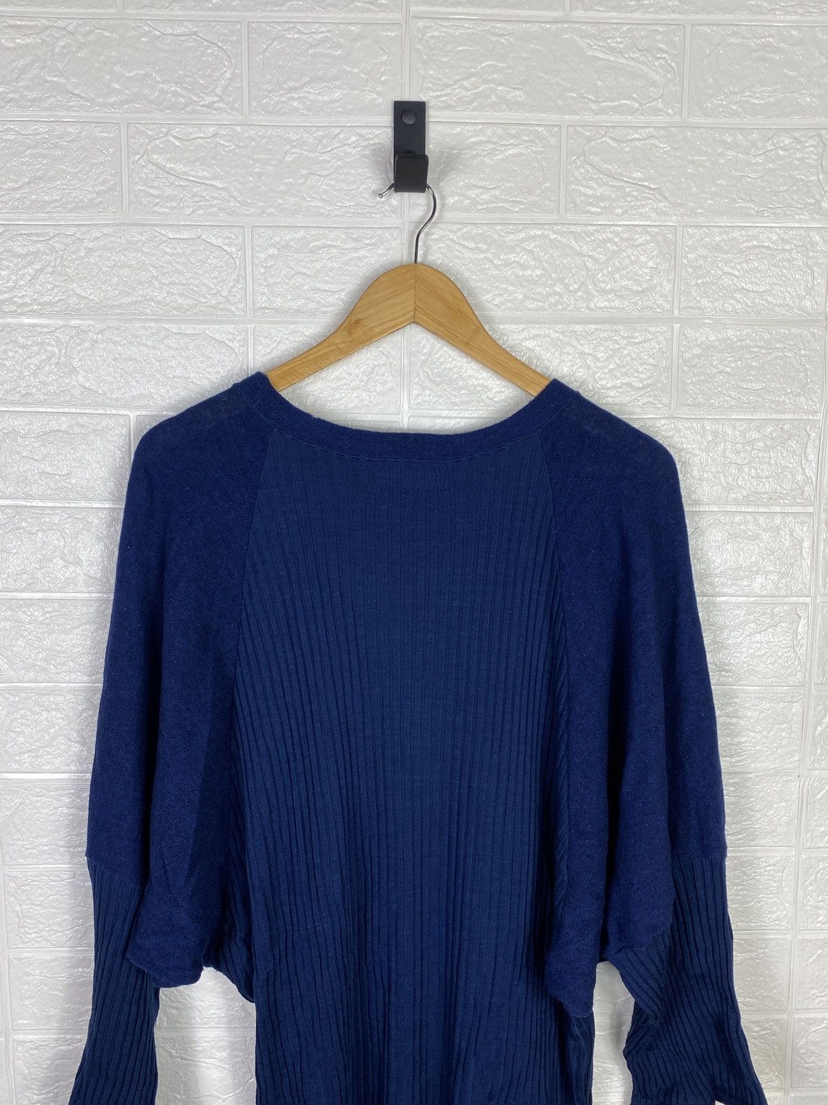Japanese Brand × Vintage × Yohji Yamamoto Yohji Yamamoto Wool Sweater Blue Size M Size M / US 6-8 / IT 42-44 - 13 Thumbnail