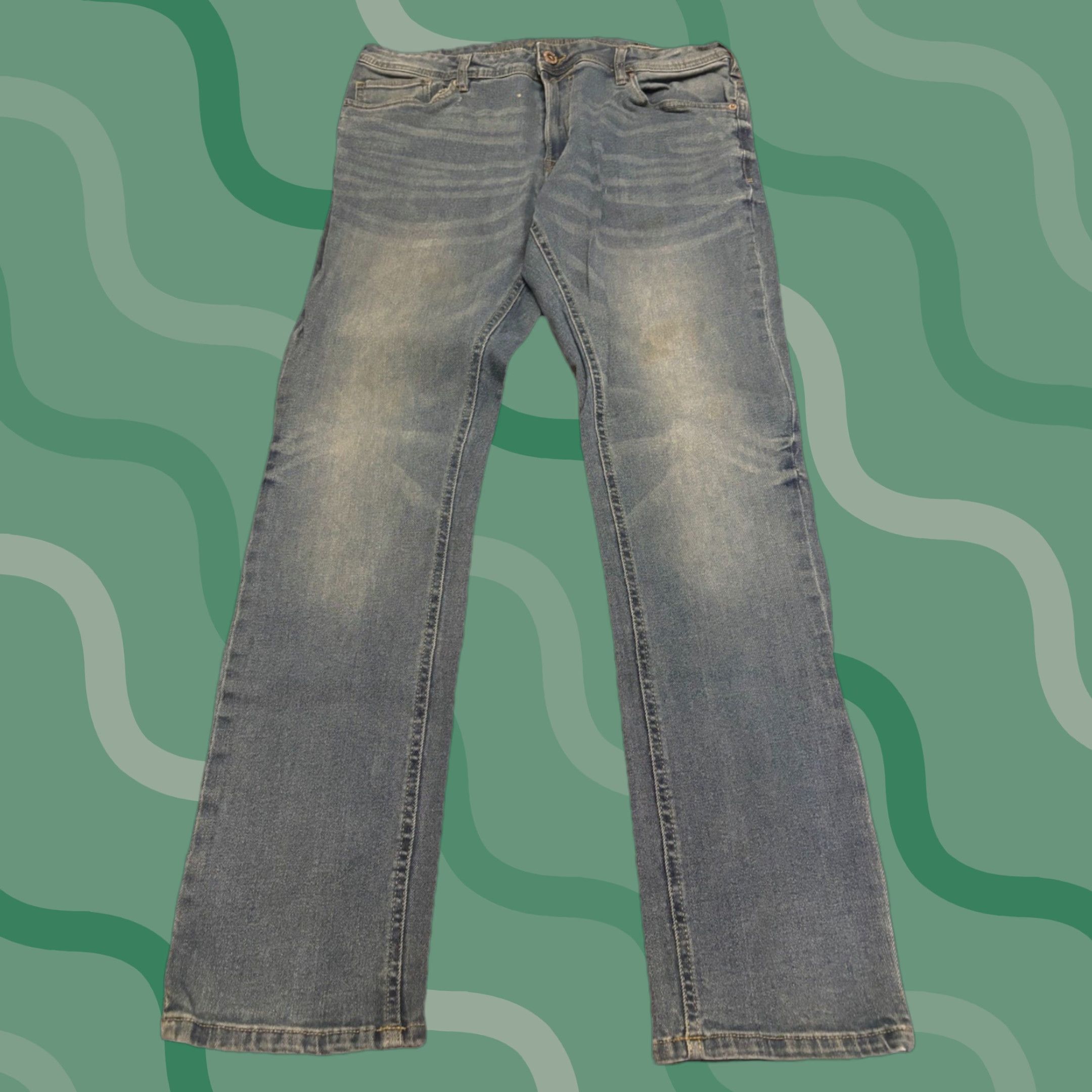 Buffalo David Bitton Buffalo David Bitton Jeans Mens 34X32 Max-X Skinny Stretch Zipper Blue Size US 34 / EU 50 - 1 Thumbnail