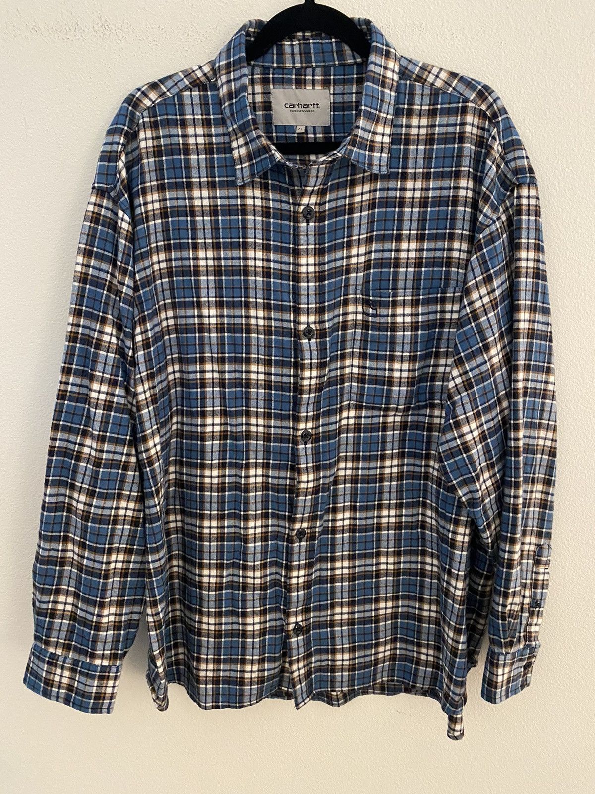 Carhartt Wip Carhartt WIP L/S Yuma Blue Plaid Shirt XL | Grailed