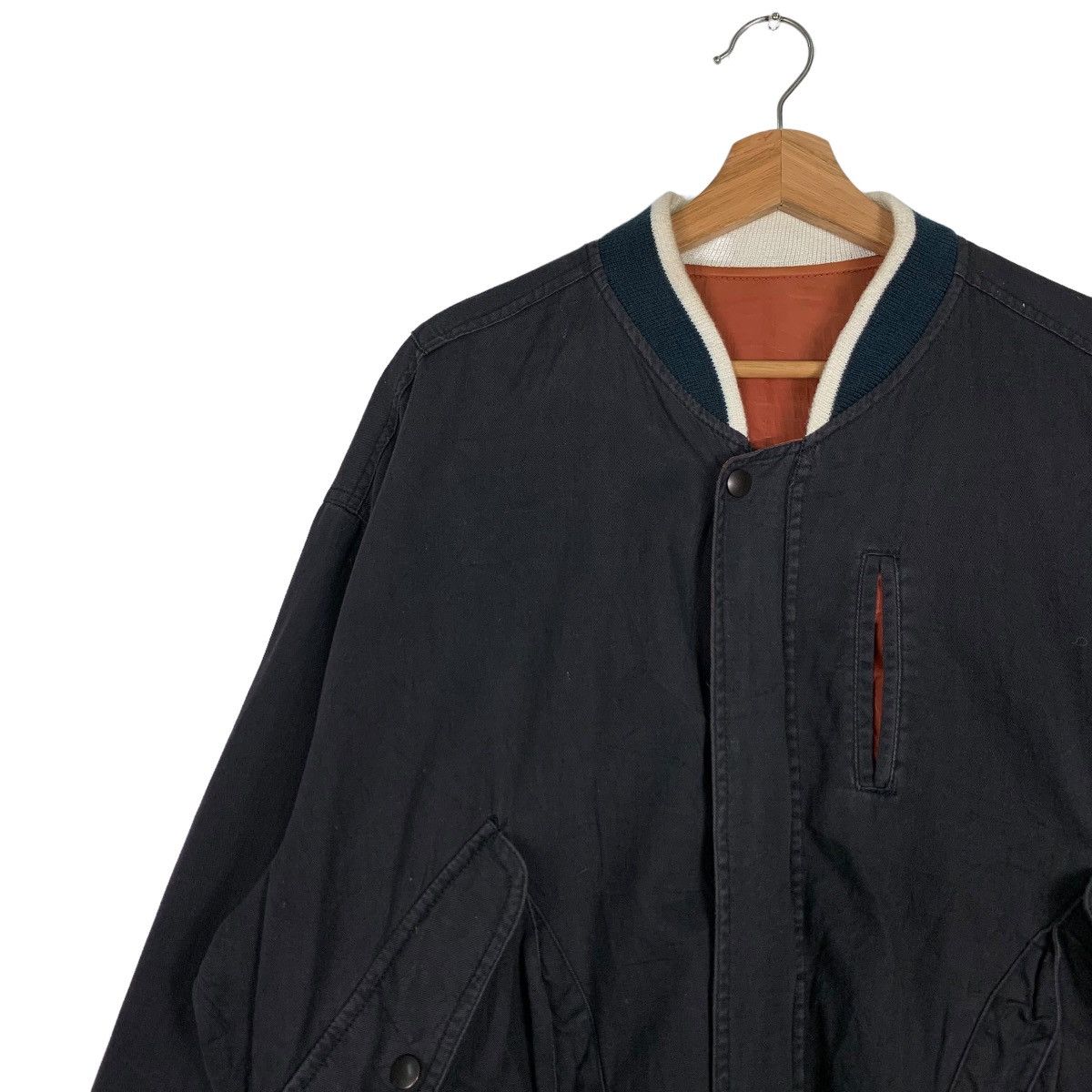 Japanese Brand CROSS BREED Big Logo Reversible Bomber Jacket #0118-C7 Size US L / EU 52-54 / 3 - 9 Thumbnail