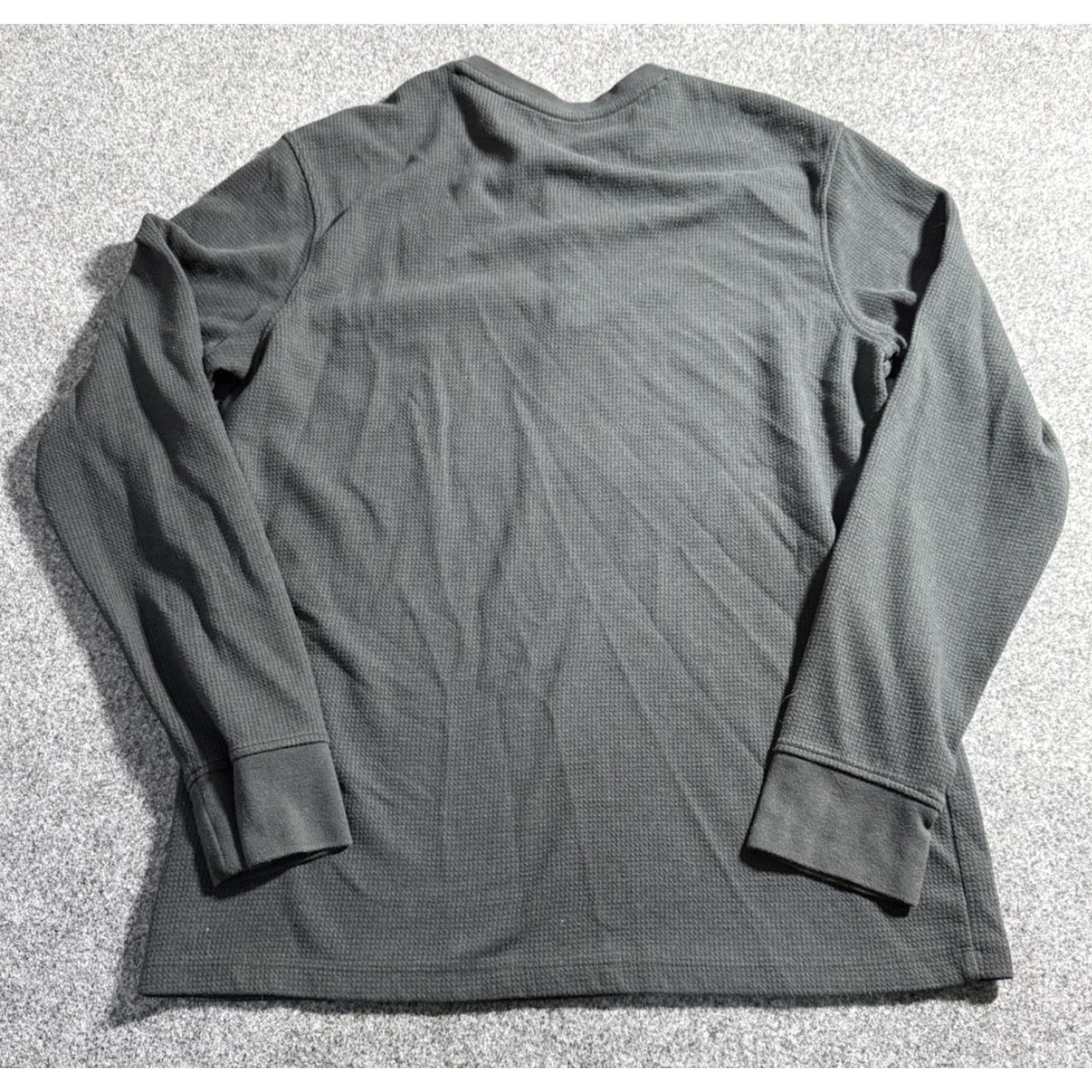Vintage 01.algo Mens Henley Shirt Button-Up Quick Dry Thermal Long Sleeve L Black Regular Size L Size US L / EU 52-54 / 3 - 2 Thumbnail